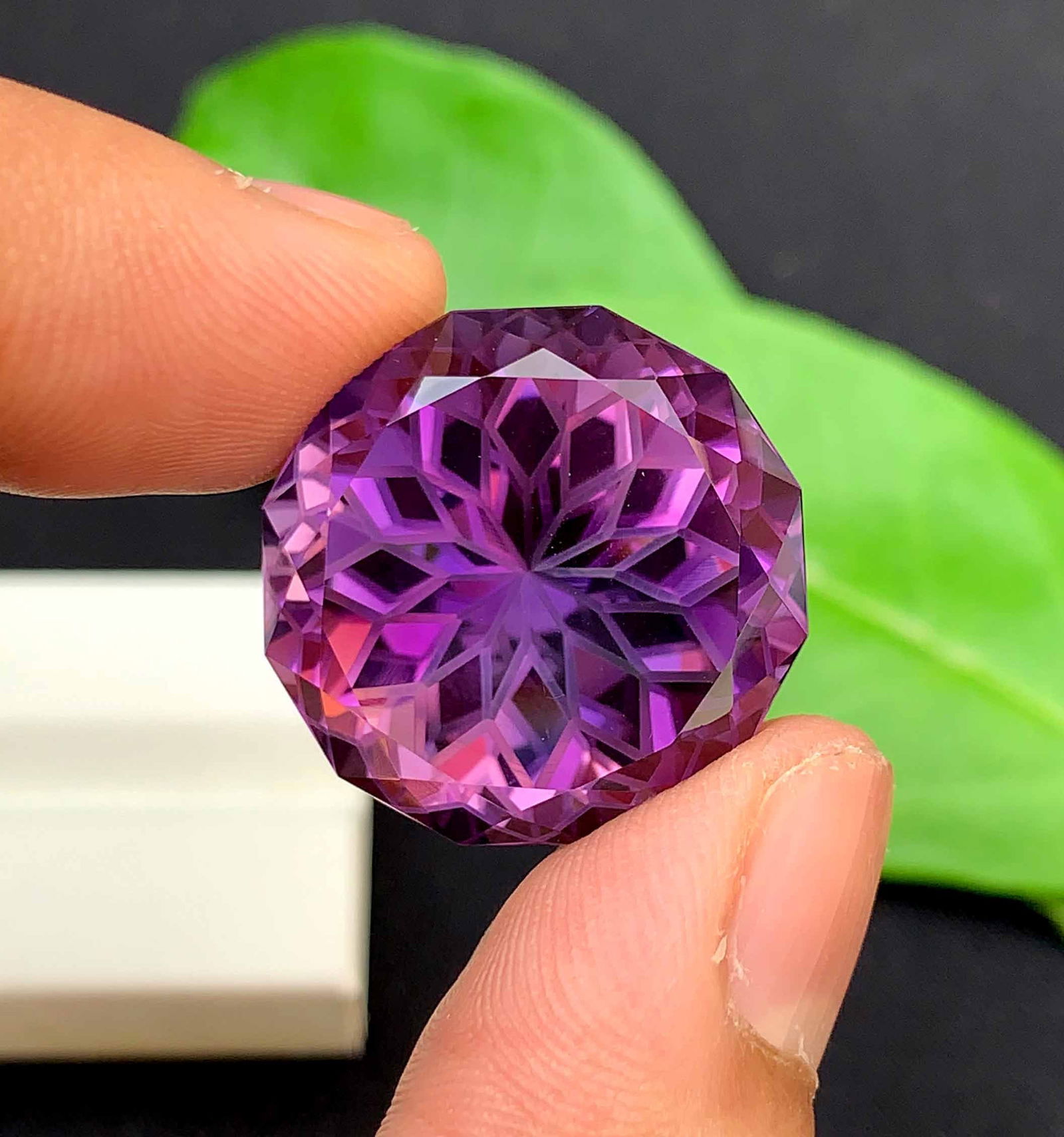 Flower Cut Amethyst Gemstone: 45.45 Carats, February Birthstone - 3