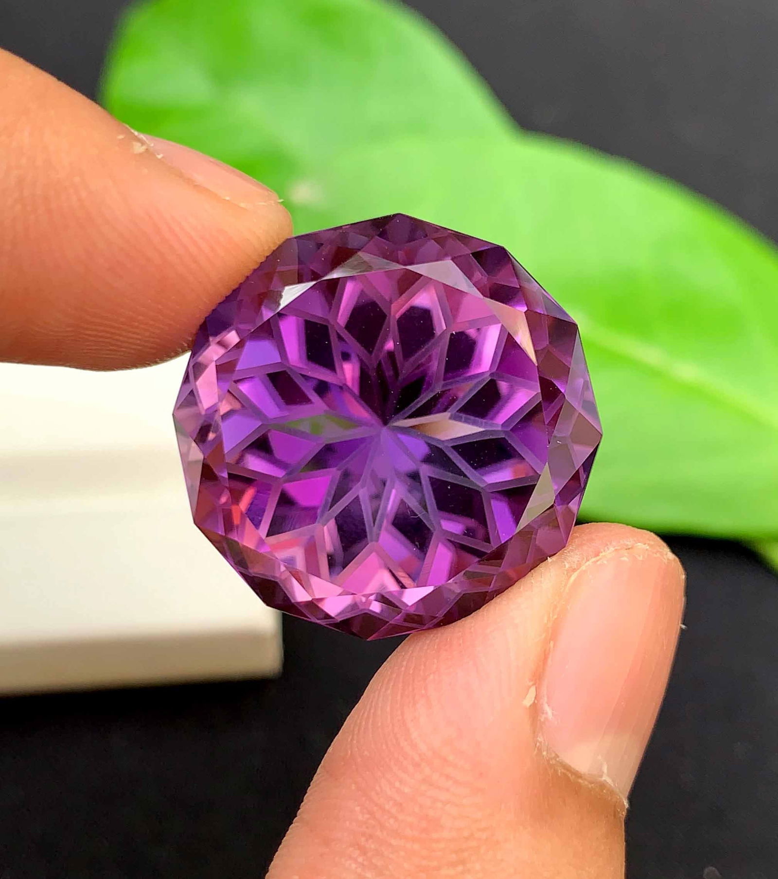 Flower Cut Amethyst Gemstone: 45.45 Carats, February Birthstone - 4