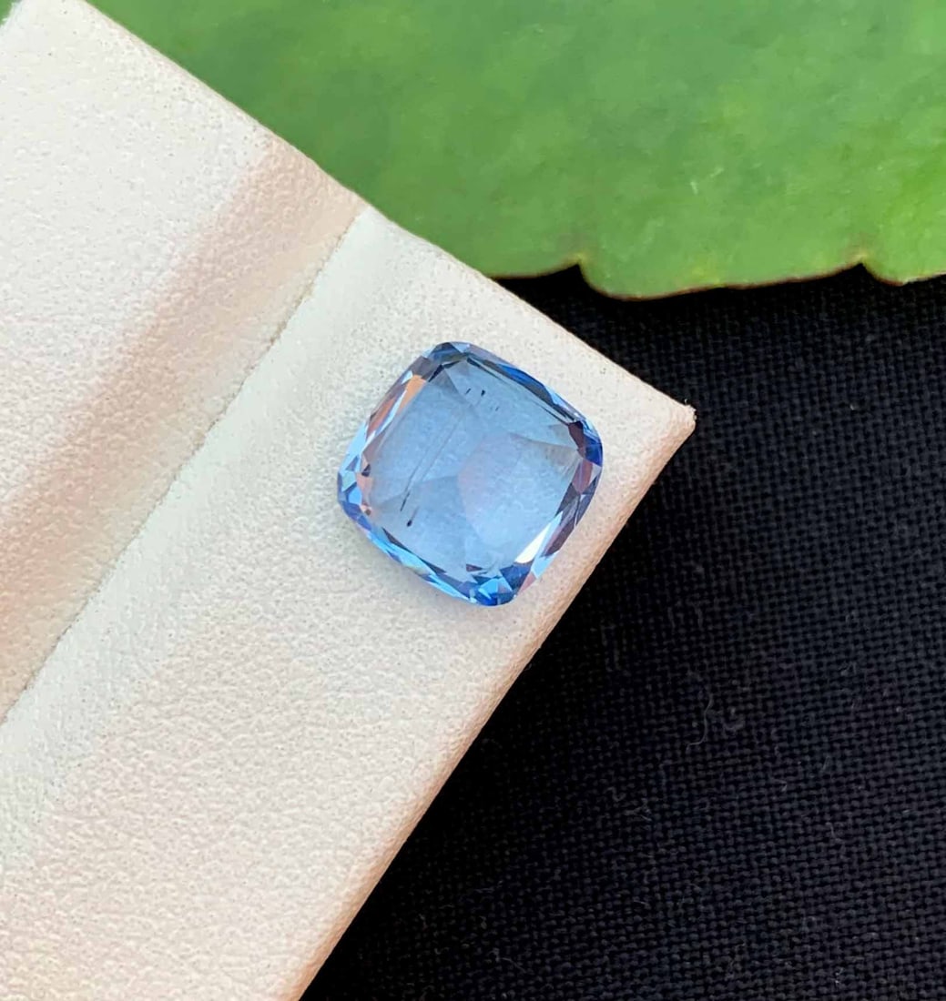 Santa Maria Aquamarine Gemstone: 3.75 Carat March Birthstone: Materials: Gemstone: Aquamarine Carat weight: 3.75 Natural Aquamarine Gemstone, Santa Maria Color Aquamarine Beryl, March Birthstone A beautiful member of the beryl family, aquamarine is a slightly