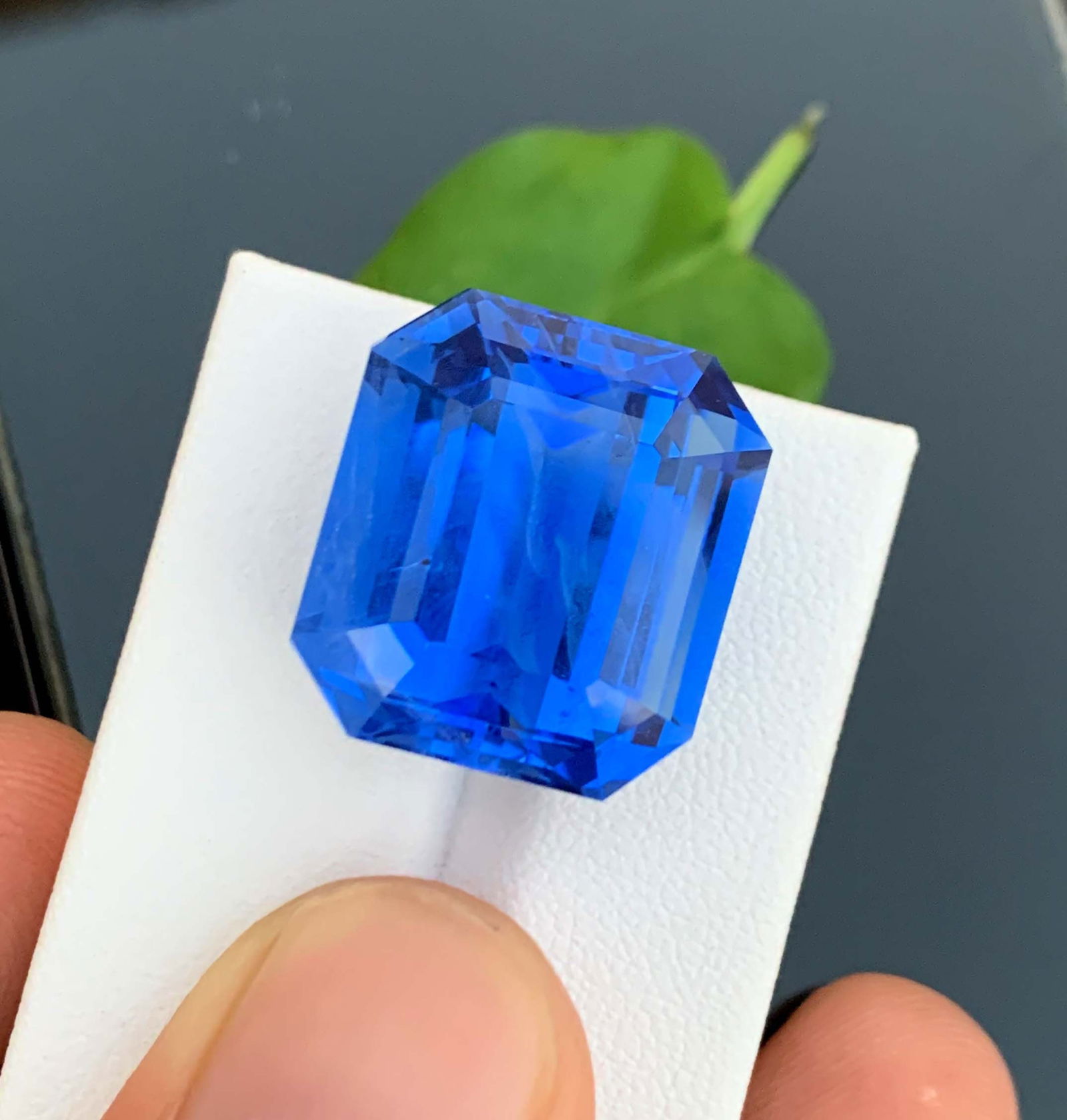 Santa Maria Aquamarine Gemstone: Deep Blue Octagon Cut, 32.30 Carat: Materials: Gemstone: Aquamarine Carat weight: 32.30 Deep Blue Aquamarine Gemstone, Santa Maria Aquamarine, Cut Stone, Faceted Aquamarine, Aquamarine Stone Weight - 32.30 Carats Dimensions - 19.5*17.2*