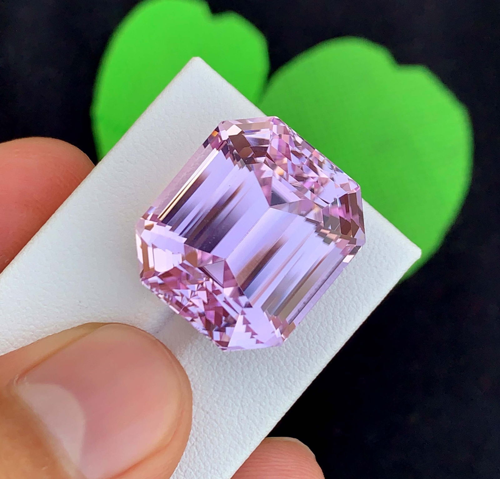 Natural Pink Kunzite Gemstone: 48.56 Carat Emerald Cut, November Birthstone: Materials: Gemstone: Kunzite Carat weight: 48.56 Natural Pink Kunzite Gemstone, Faceted Fancy Emerald Cut, For Jewelry Kunzite, November Birthstone Weight : 48.56 Carat Dimensions : 21*18.5*14 mm