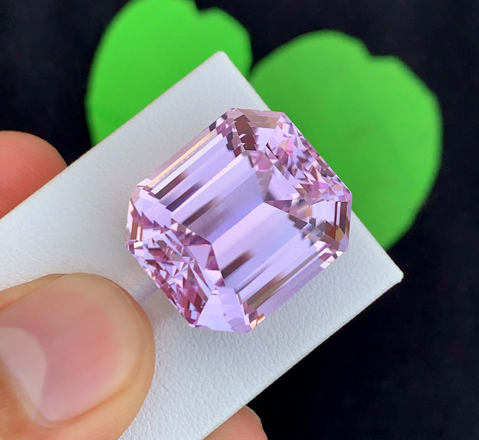 Natural Pink Kunzite Gemstone: 48.56 Carat Emerald Cut, November Birthstone - 3