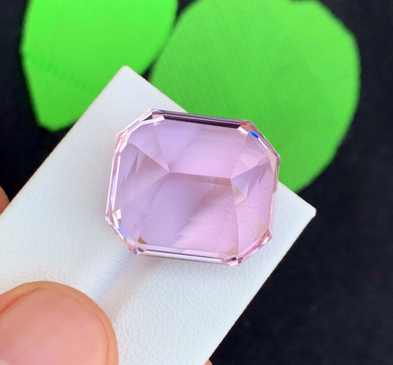 Natural Pink Kunzite Gemstone: 48.56 Carat Emerald Cut, November Birthstone - 6