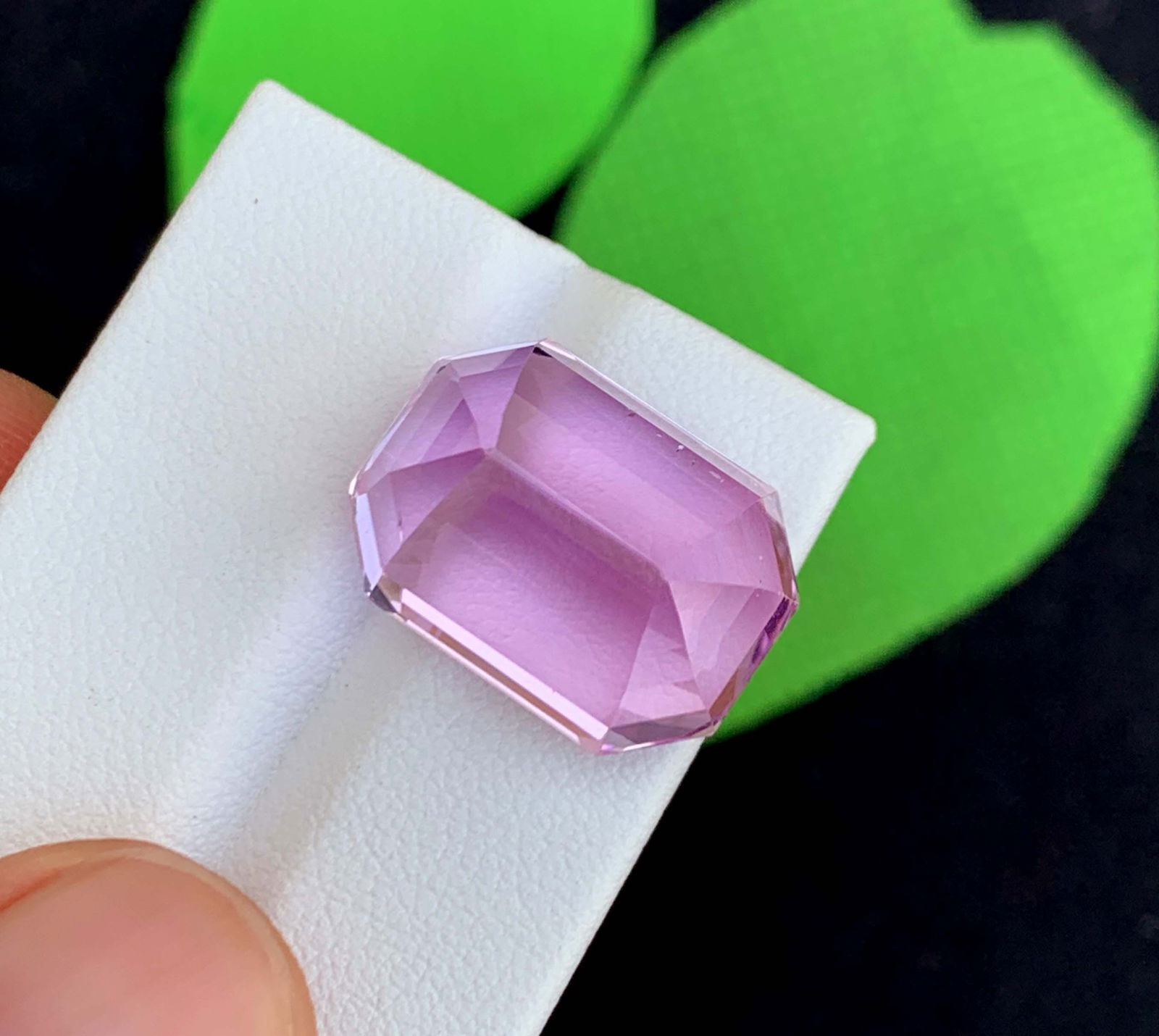 Pink Kunzite Gemstone: 29.86 Carat Faceted Emerald Cut, November Birthstone (1 of 4)