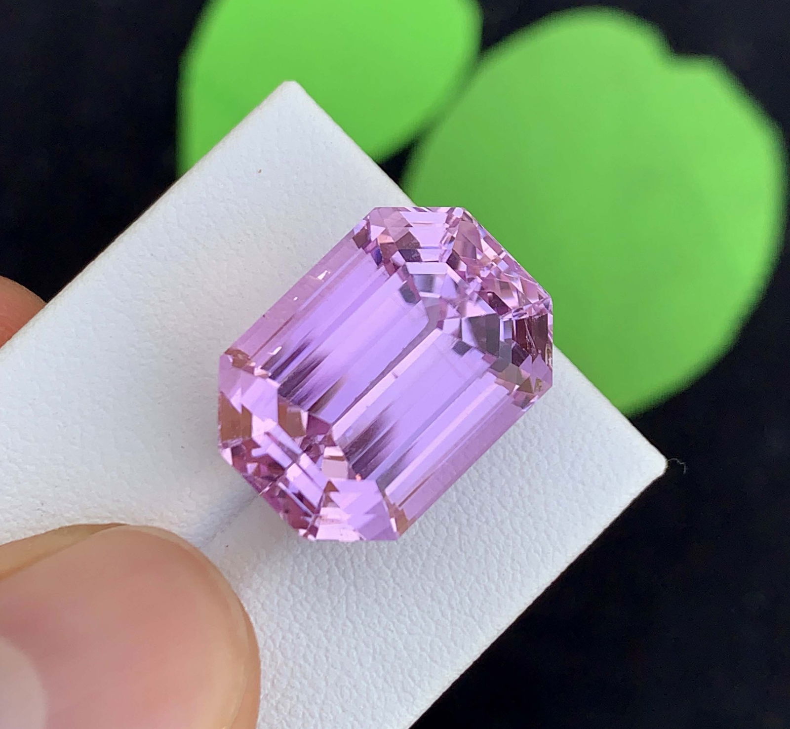 Pink Kunzite Gemstone: 29.86 Carat Faceted Emerald Cut, November Birthstone - 2