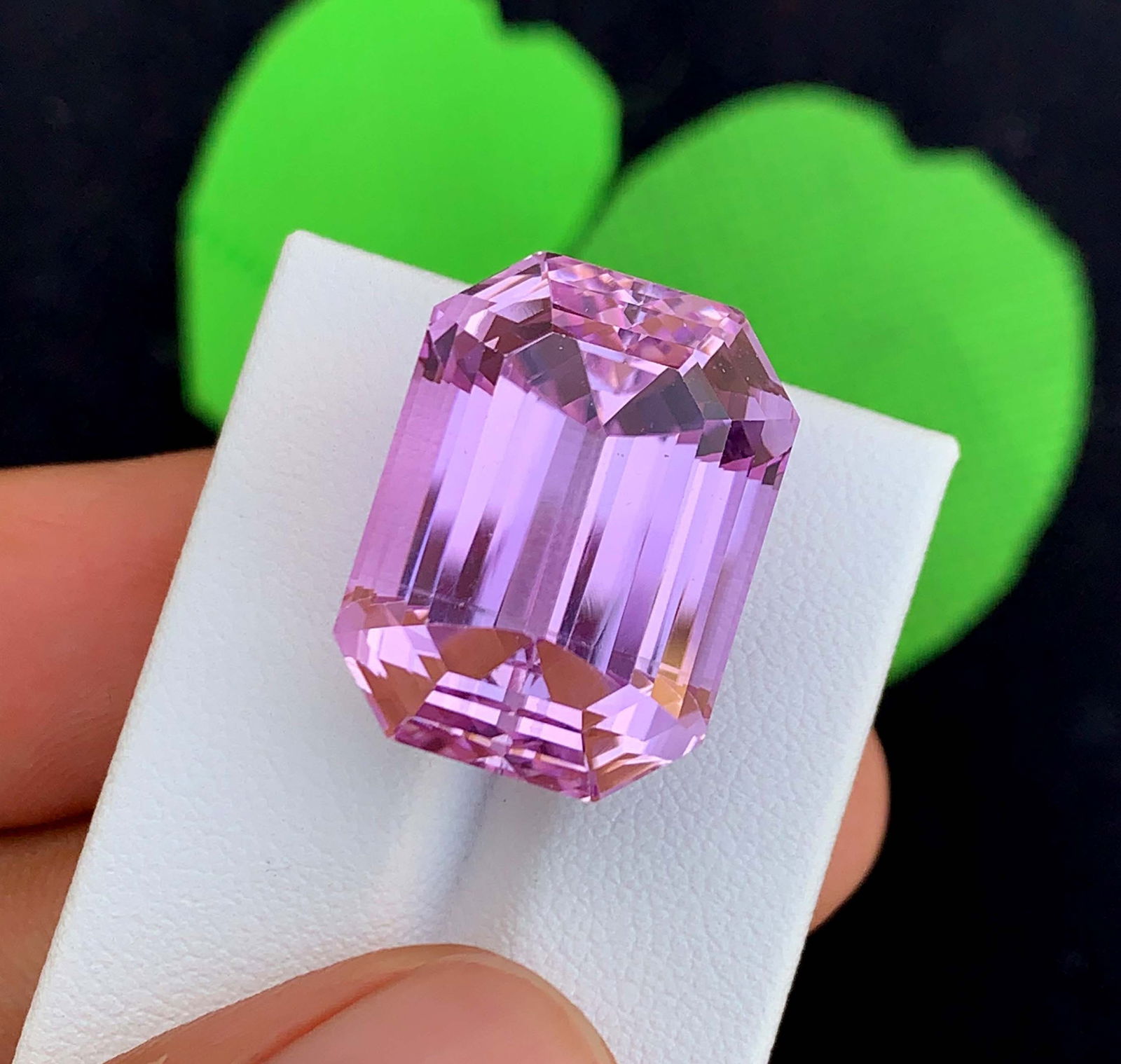 47.05 Carat Pink Kunzite Gemstone: Emerald Cut November Birthstone: Materials: Gemstone: Kunzite Carat weight: 47.05 Natural Pink Kunzite Gemstone, Faceted Emerald Cut, For Jewelry Kunzite, November Birthstone Weight : 47.05 Carat Dimensions : 21*16*14.5 mm Clarity :