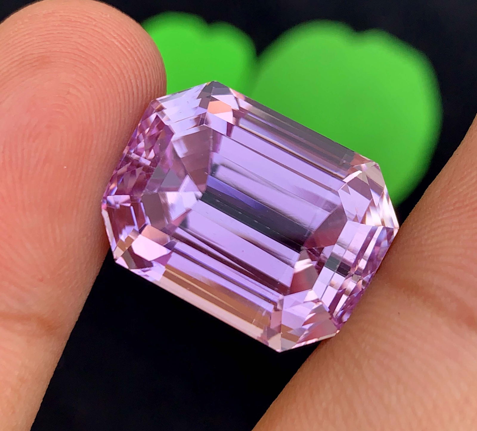 47.05 Carat Pink Kunzite Gemstone: Emerald Cut November Birthstone - 2