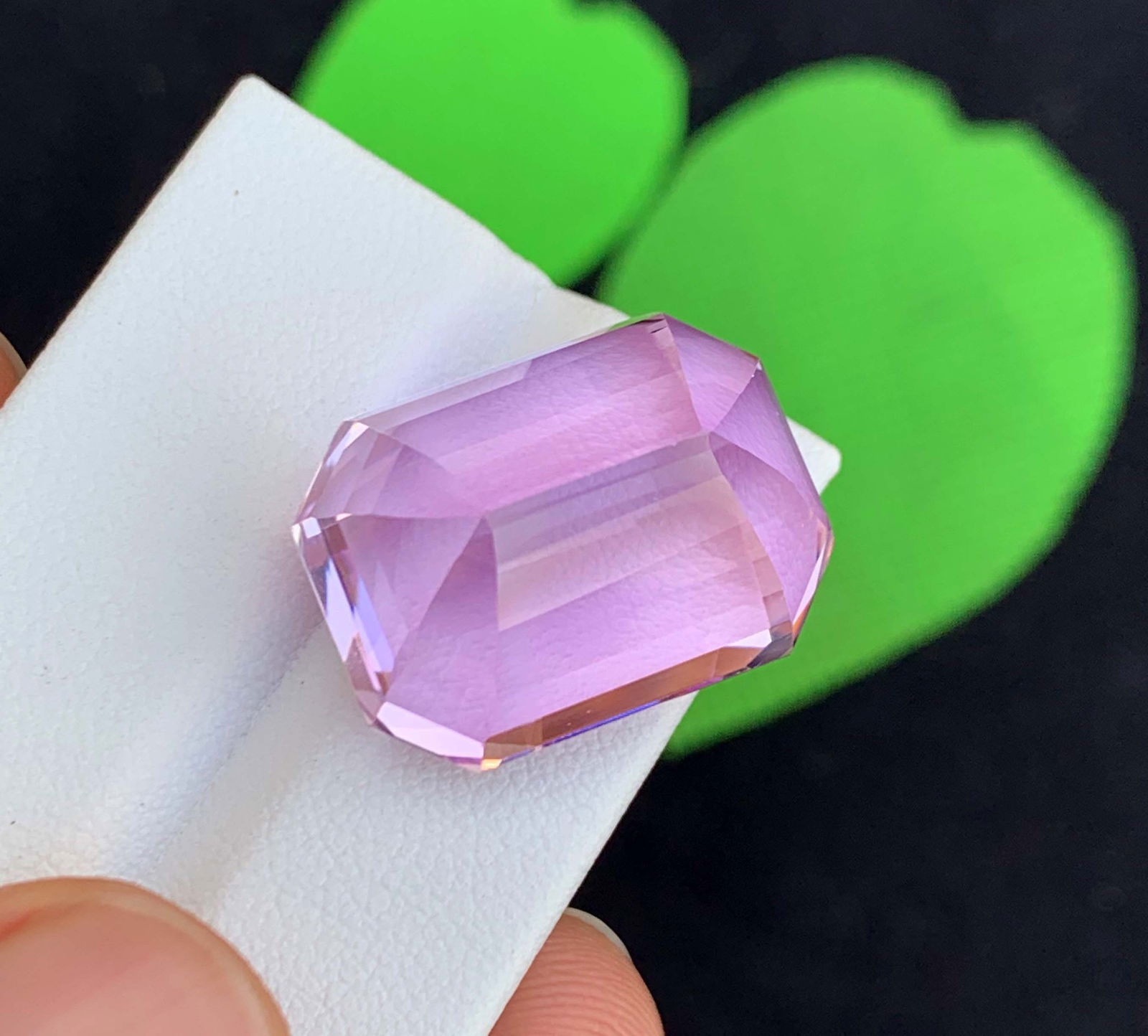 47.05 Carat Pink Kunzite Gemstone: Emerald Cut November Birthstone - 3