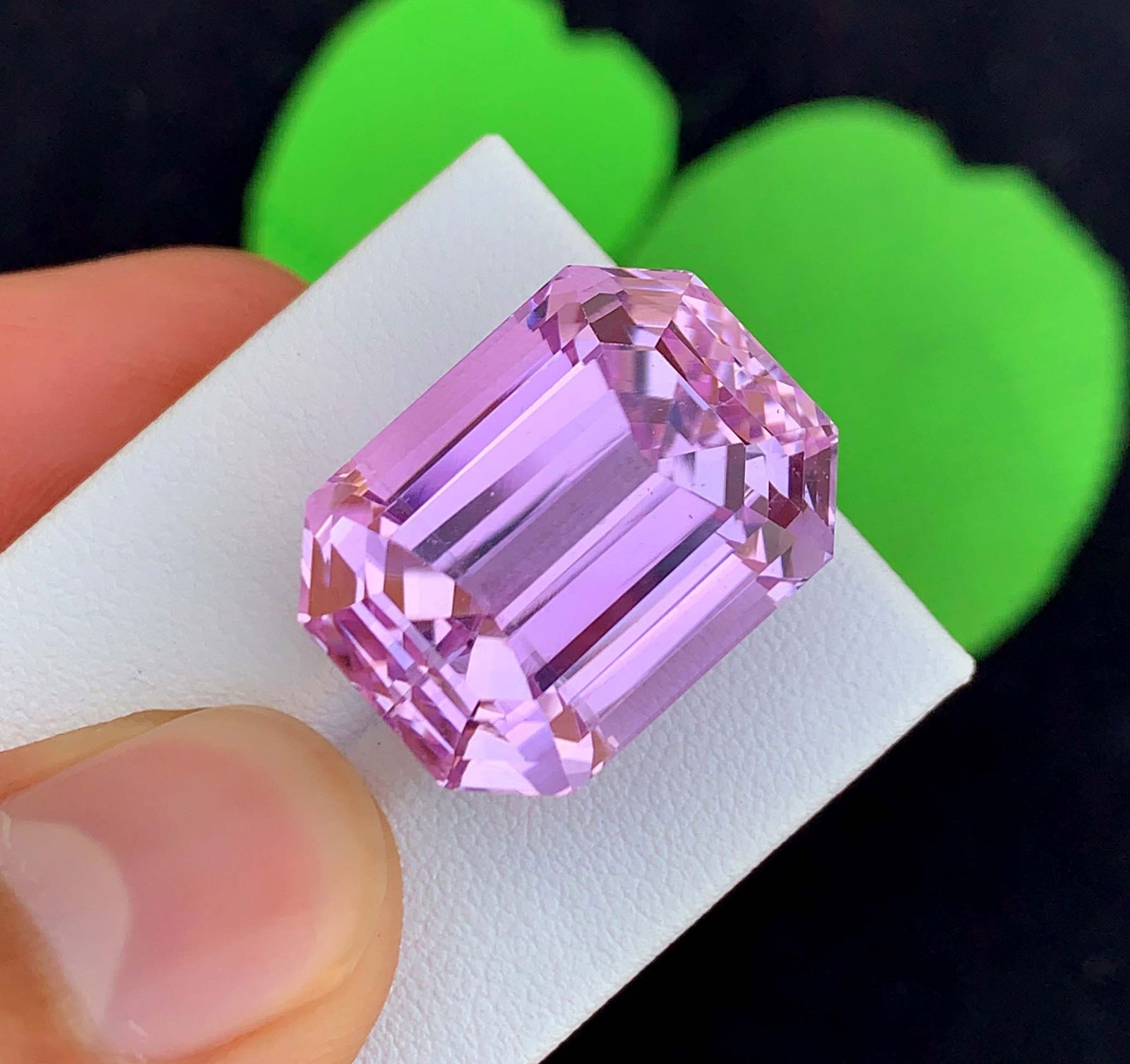 47.05 Carat Pink Kunzite Gemstone: Emerald Cut November Birthstone - 5