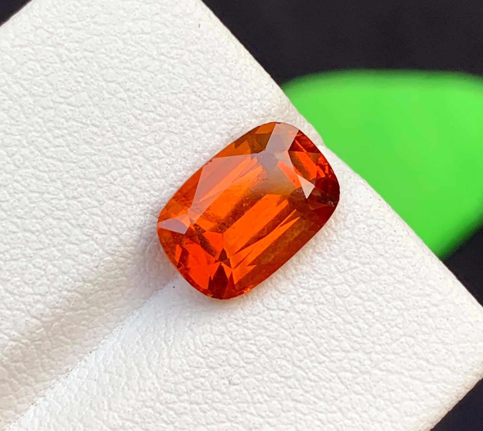 Reddish Cushion Cut Garnet Gemstone: January Birthstone, 3.29 Carat (10x7x5 mm) - 3