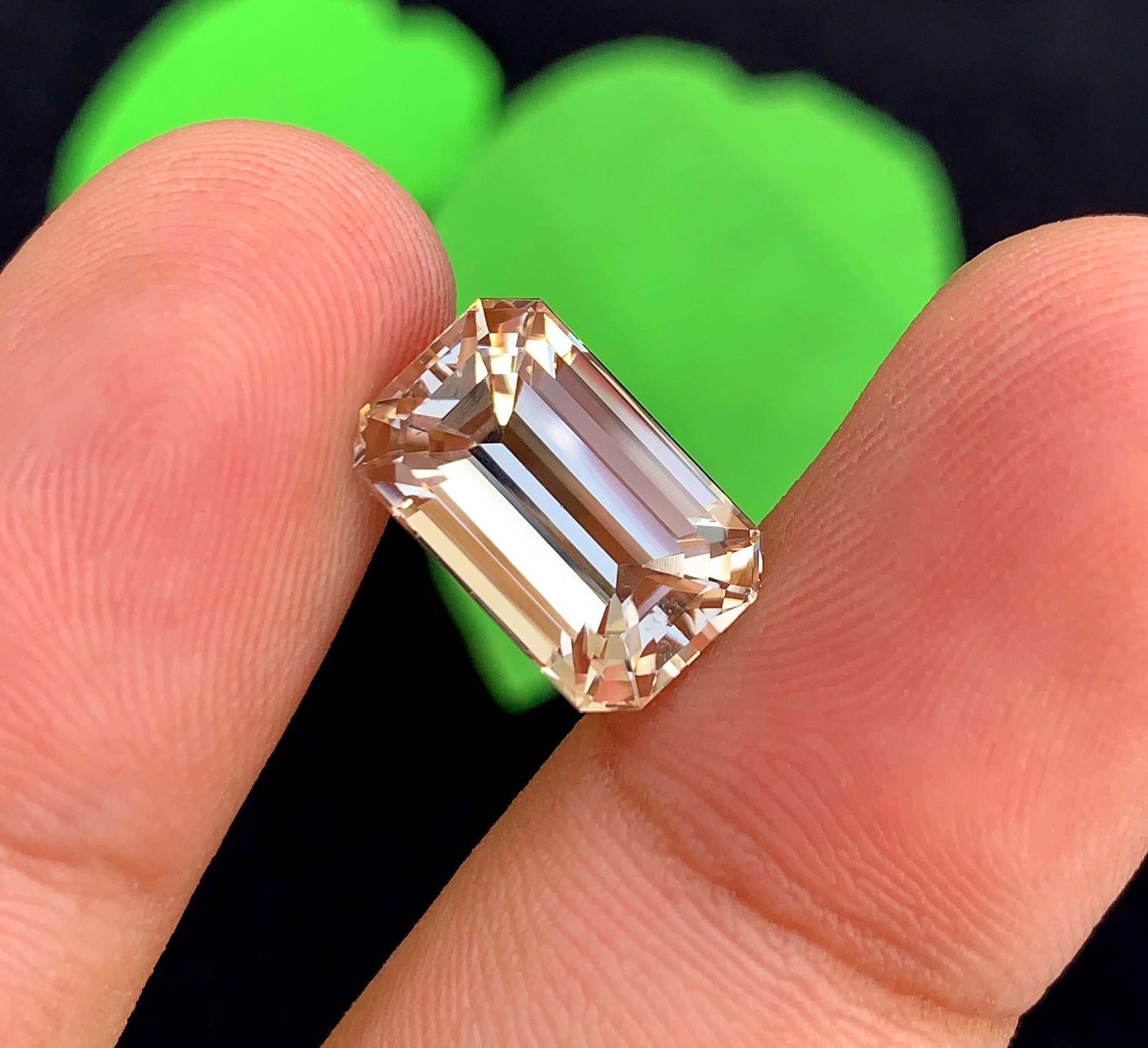 Natural Imperial Topaz Gemstone: 10 Carat Emerald Cut, November Birthstone - 3