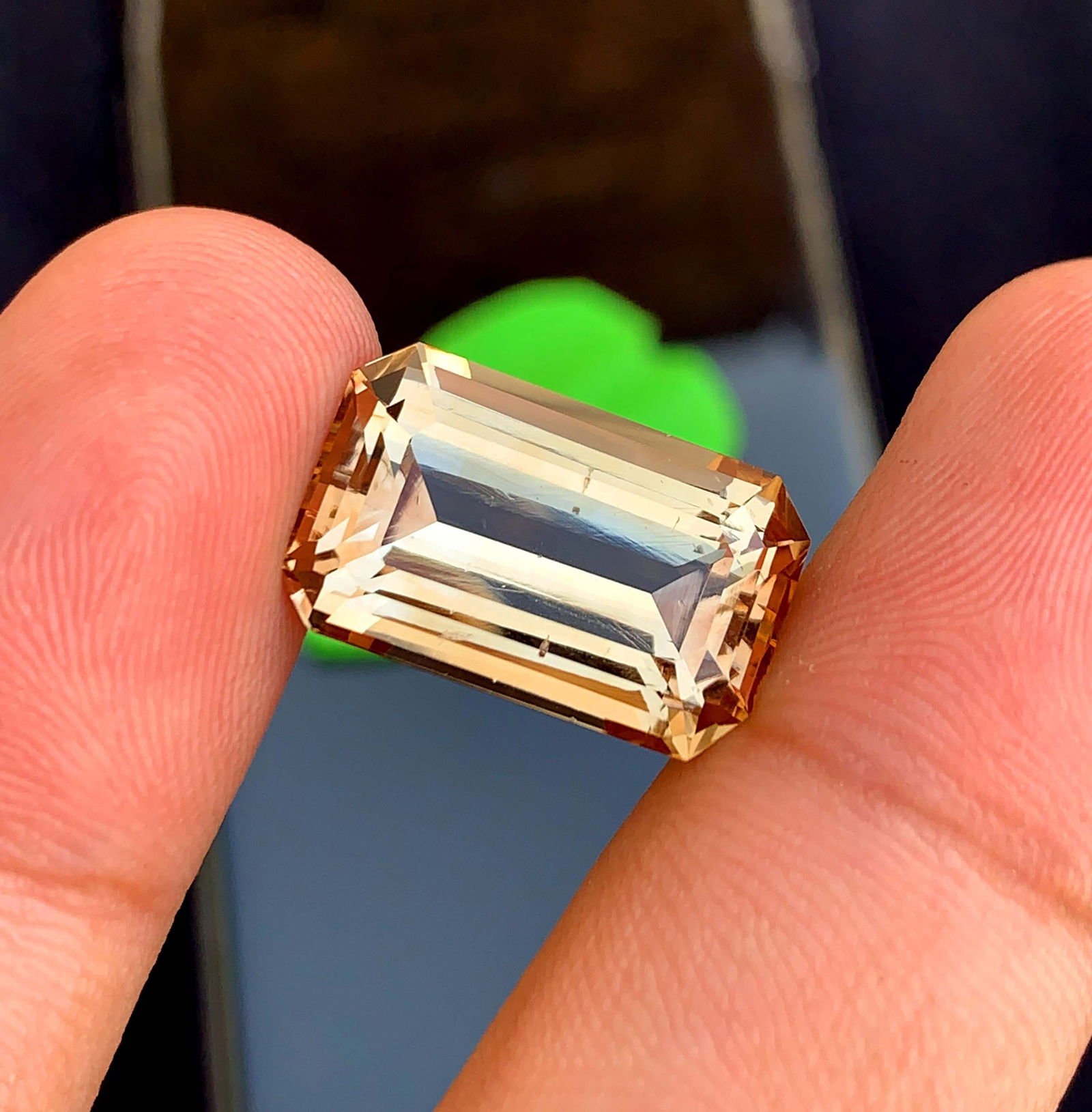 Golden Imperial Topaz Gemstone: 21.05 Carat Emerald Cut, November Birthstone: Materials: Gemstone: Topaz Carat weight: 21.05 Natural Imperial Topaz Gemstone, Golden Color Faceted Emerald Cut For Jewelry, November Birthstone Wight - 21.05 Carats Dimensions : 19*12*9 mm Color : G