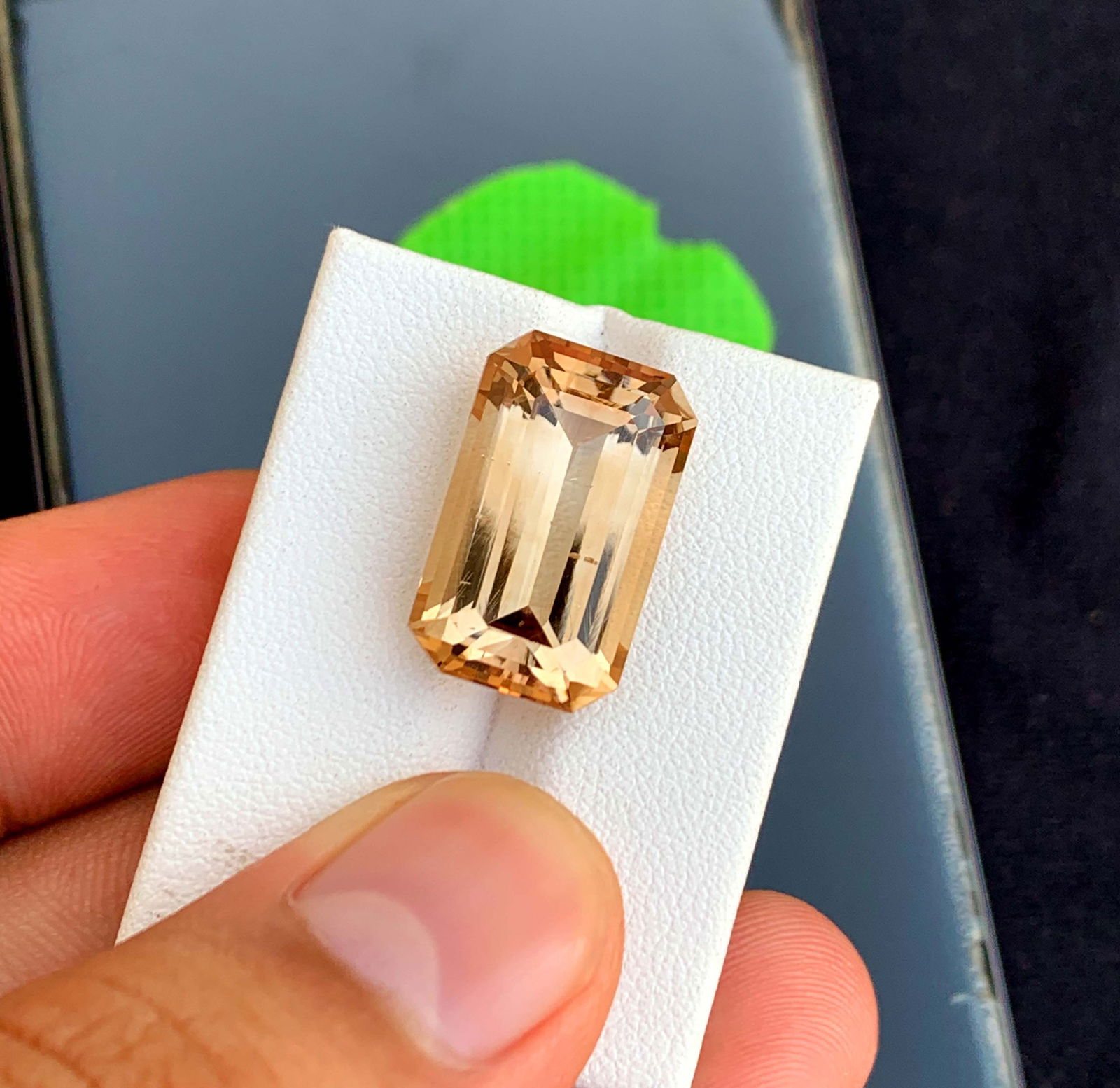 Golden Imperial Topaz Gemstone: 21.05 Carat Emerald Cut, November Birthstone - 2