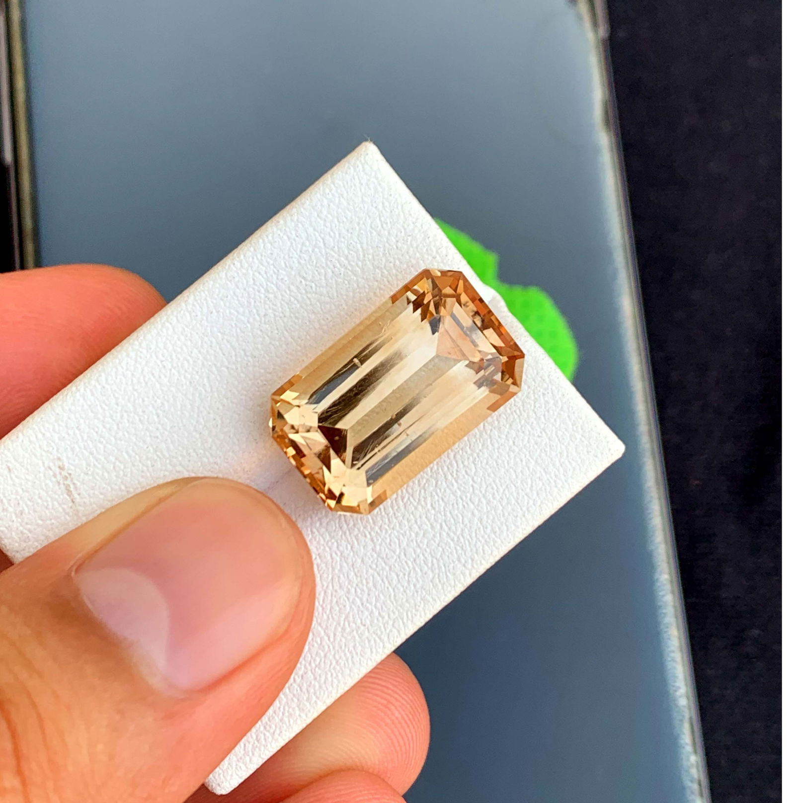 Golden Imperial Topaz Gemstone: 21.05 Carat Emerald Cut, November Birthstone - 3