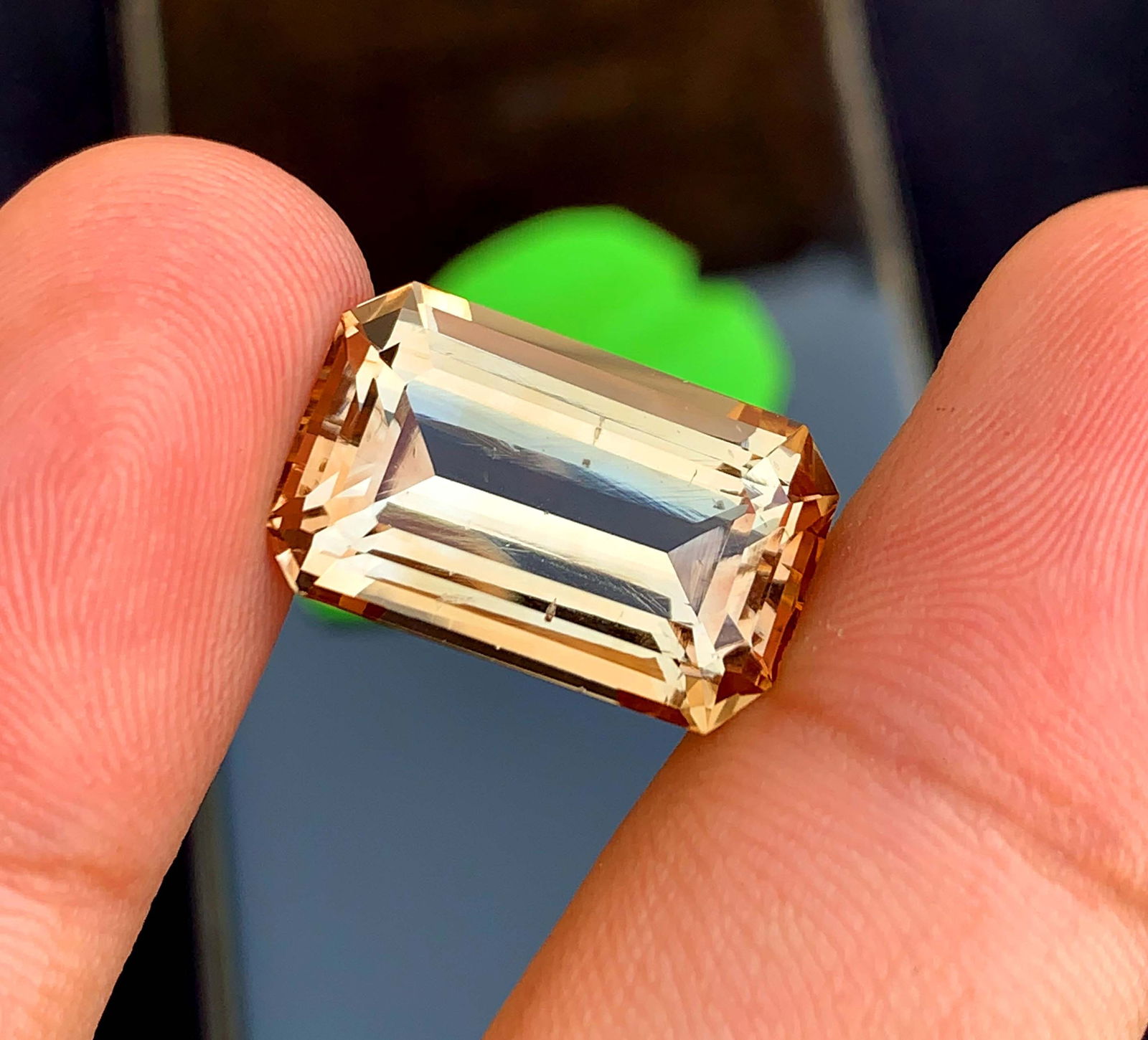Golden Imperial Topaz Gemstone: 21.05 Carat Emerald Cut, November Birthstone - 4