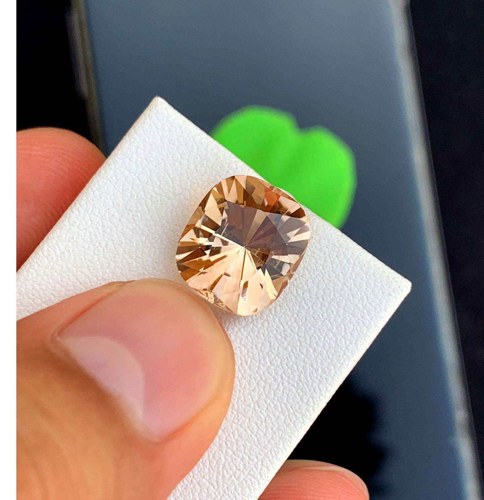 Golden Imperial Topaz Gemstone: 8.50 Carat Cushion Cut Stone - 2