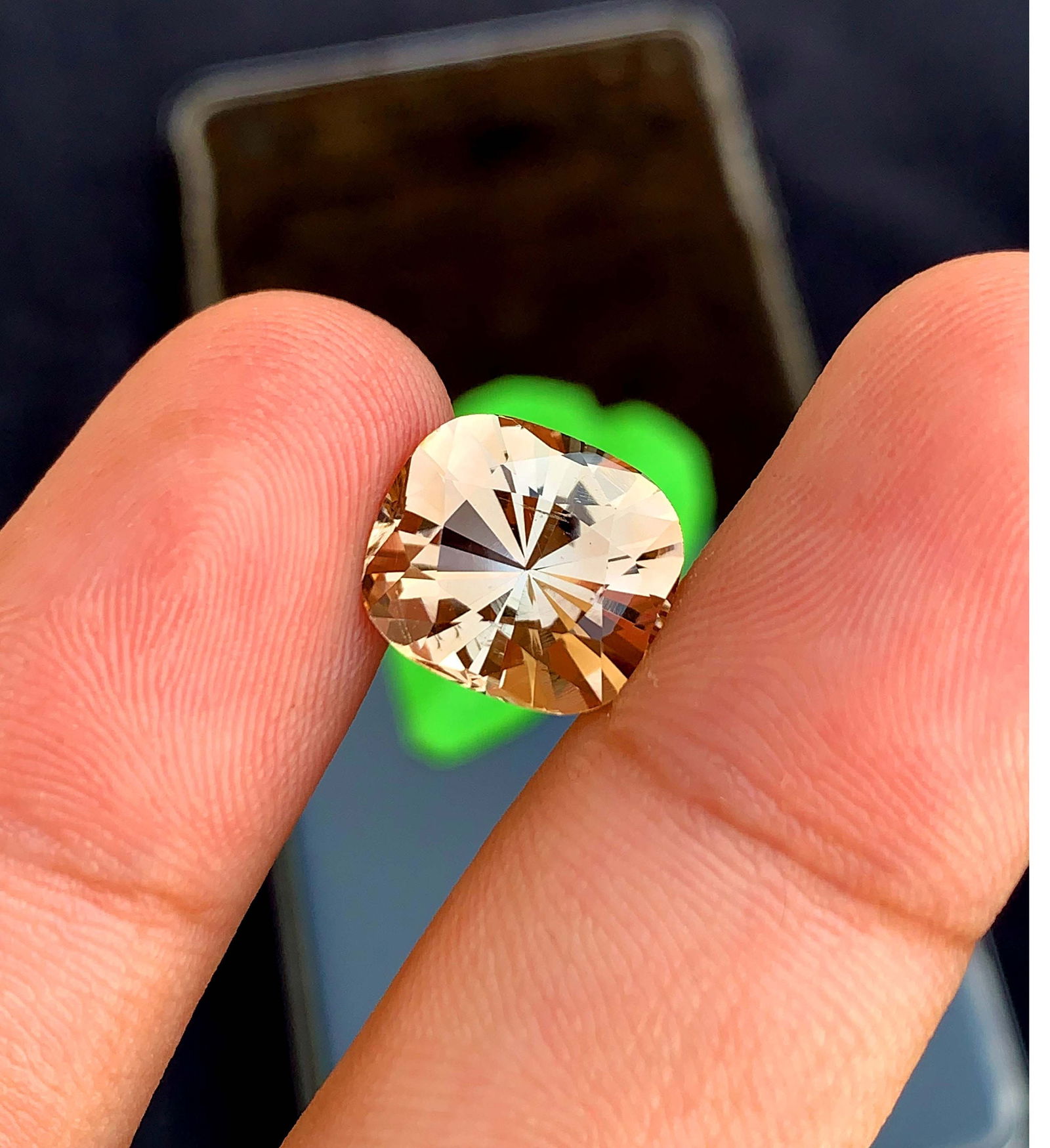 Golden Imperial Topaz Gemstone: 8.50 Carat Cushion Cut Stone - 4