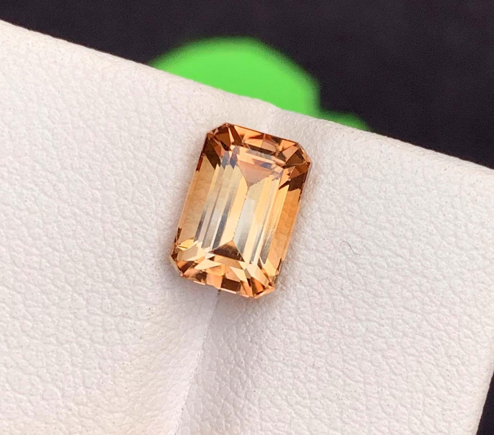 Natural Imperial Topaz Gemstone: 2.81 Carat Emerald Cut, November Birthstone - 2