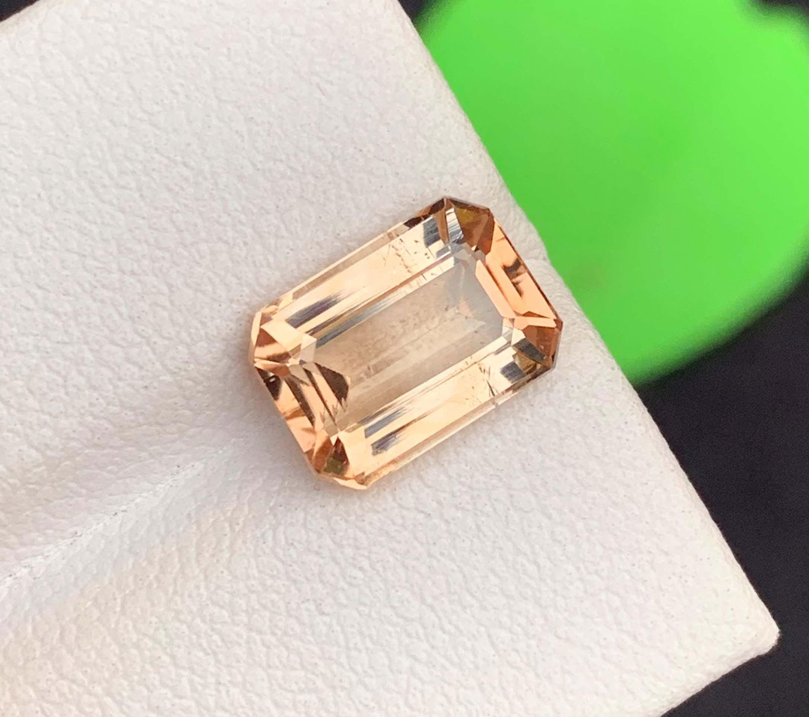 Natural Imperial Topaz Gemstone: Golden Emerald Cut, 3.56 Carats - 2