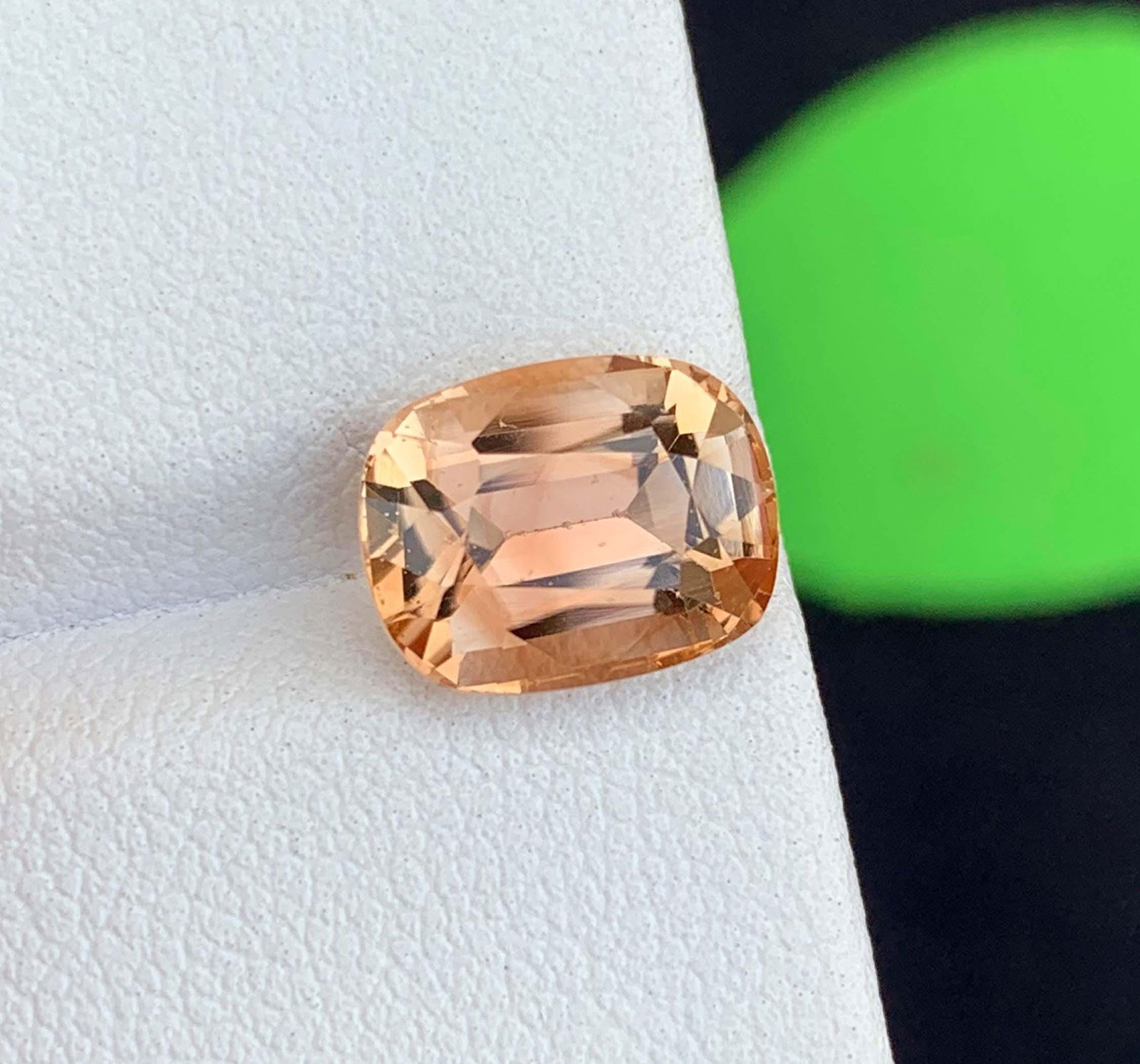 Natural Imperial Topaz Gemstone: Faceted Cushion Cut, November Birthstone (4.070 Carats) - 2
