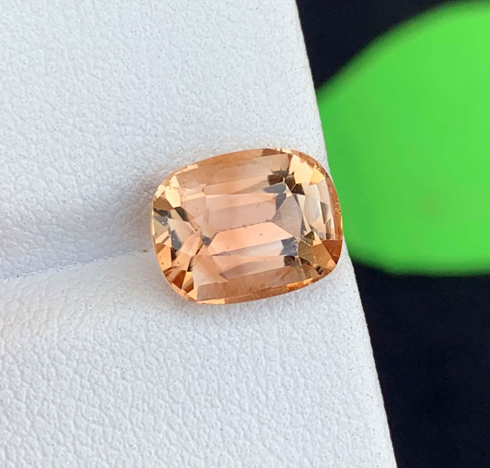 Natural Imperial Topaz Gemstone: Faceted Cushion Cut, November Birthstone (4.070 Carats) - 5