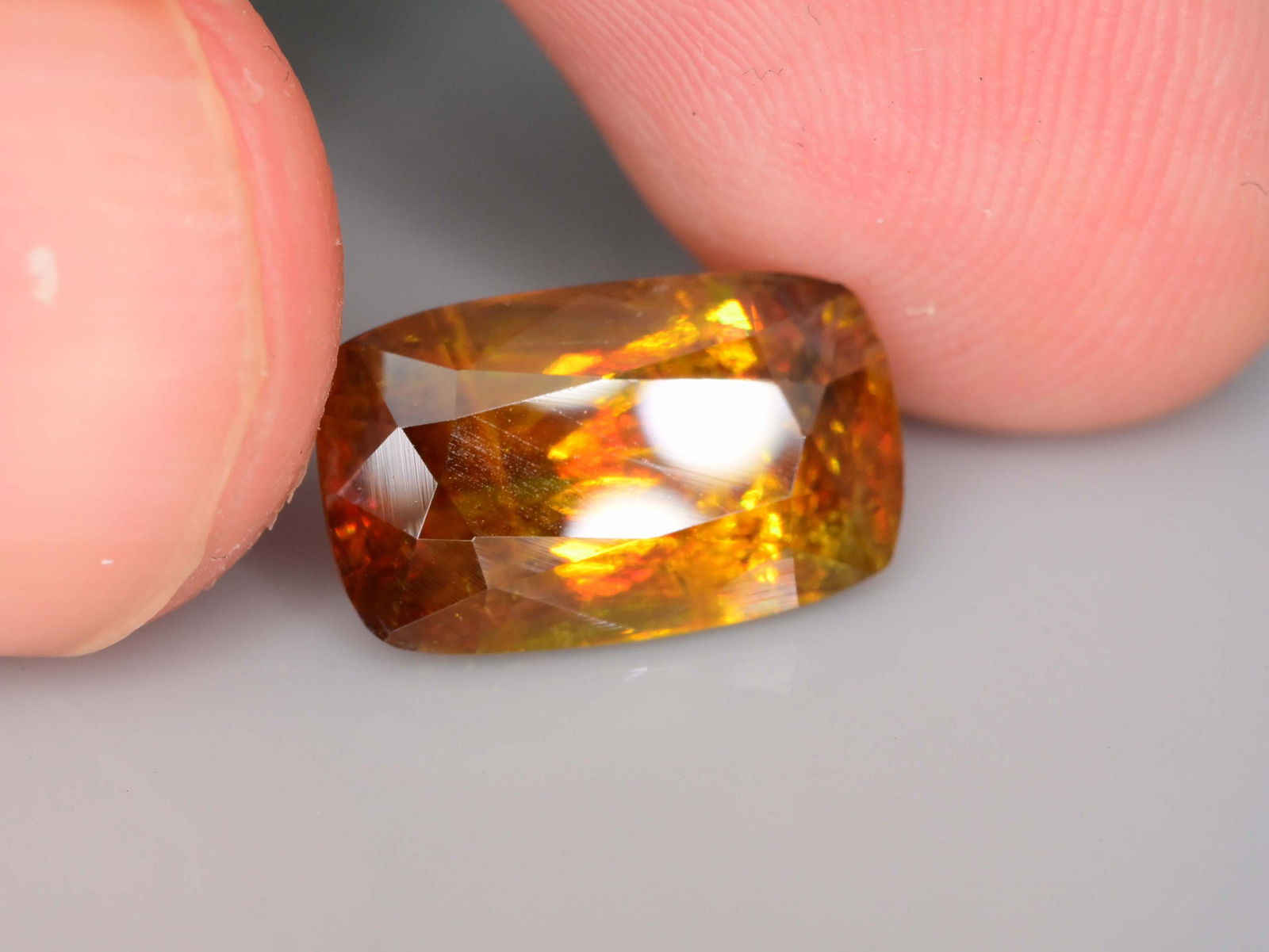 Yellow Sphene Gemstone: 4.20 Carat Long Cushion Cut Stone - 5