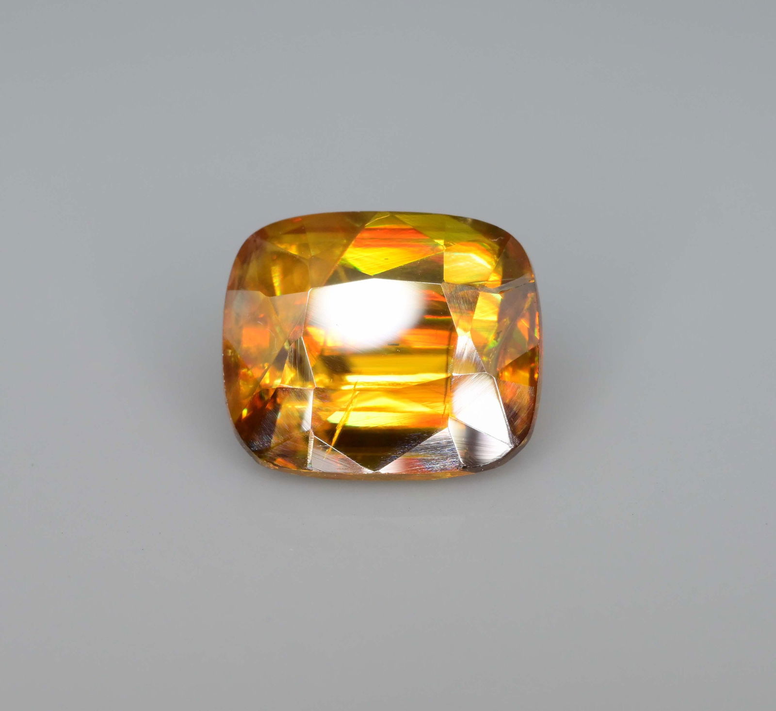 Yellow Sphene Gemstone: 2.47 Carat Cushion Cut Titanite, June Birthstone (1 of 6)