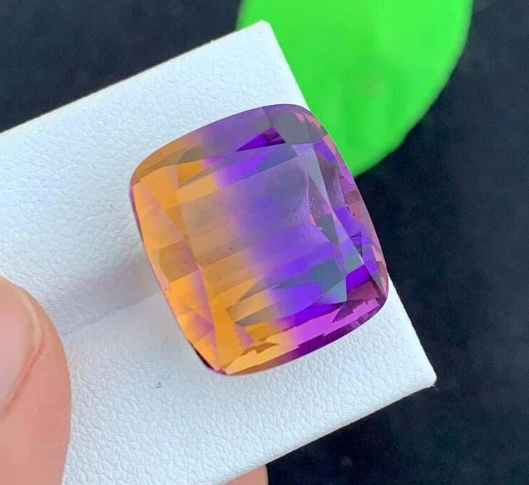 Cushion Cut Ametrine Gemstone: Royal Purple & Golden, February Birthstone - 3