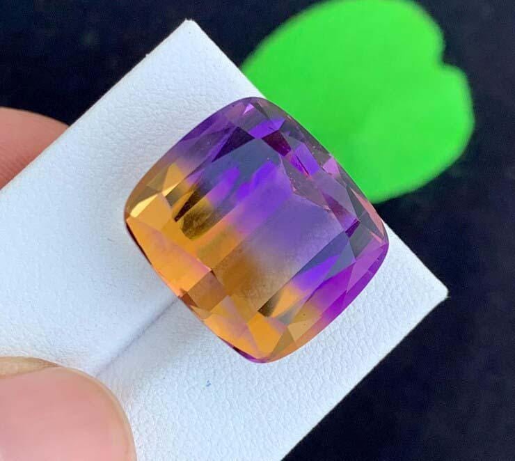 Cushion Cut Ametrine Gemstone: Royal Purple & Golden, February Birthstone - 4