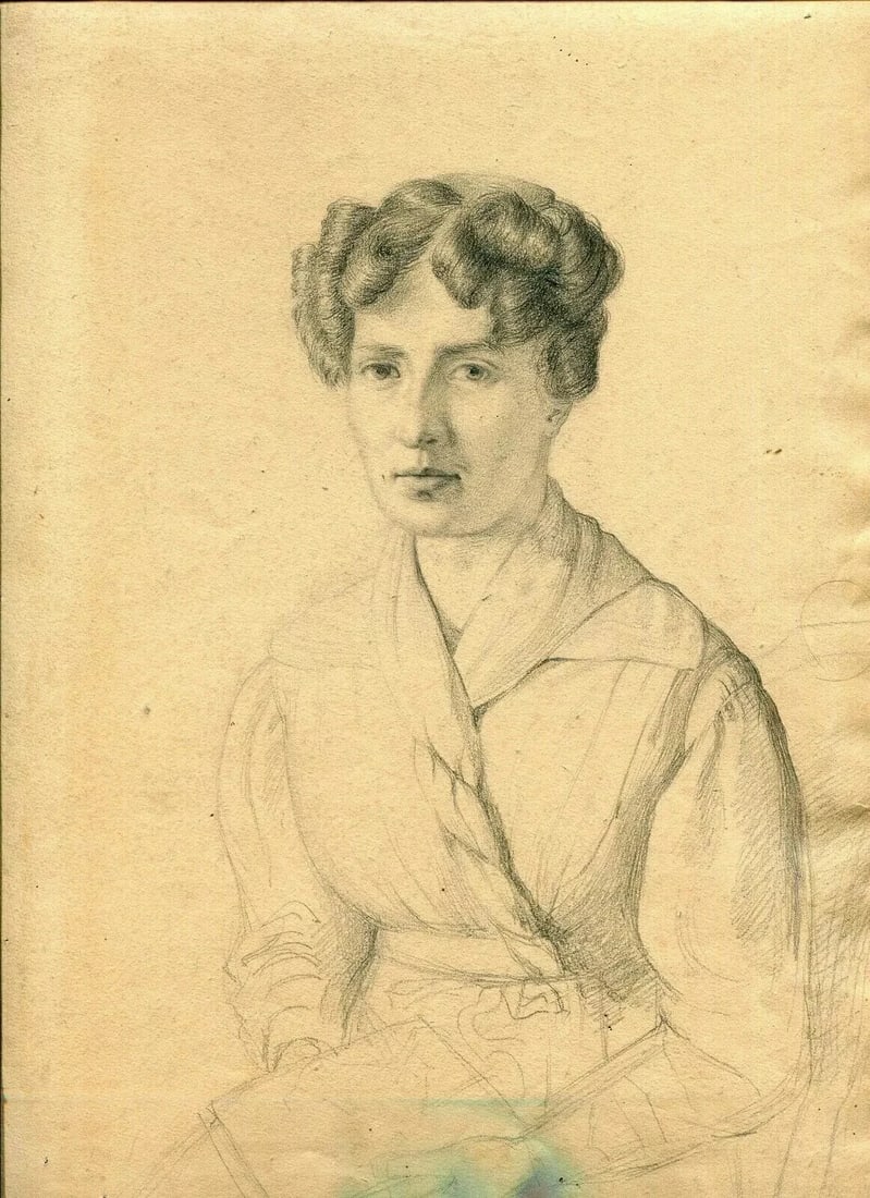 Antique Drawing 19th century Pencil Massacre of the Innocents 1834 Original - 4