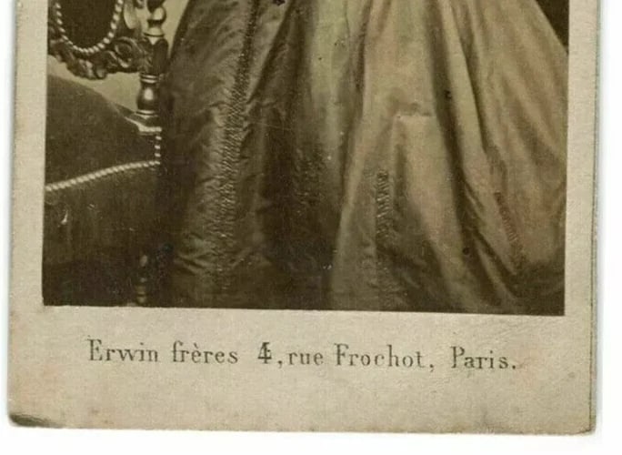 Antique CDV Photo – Marguerite Bellanger Erwin Frères – French Opera Star 1865 - 5