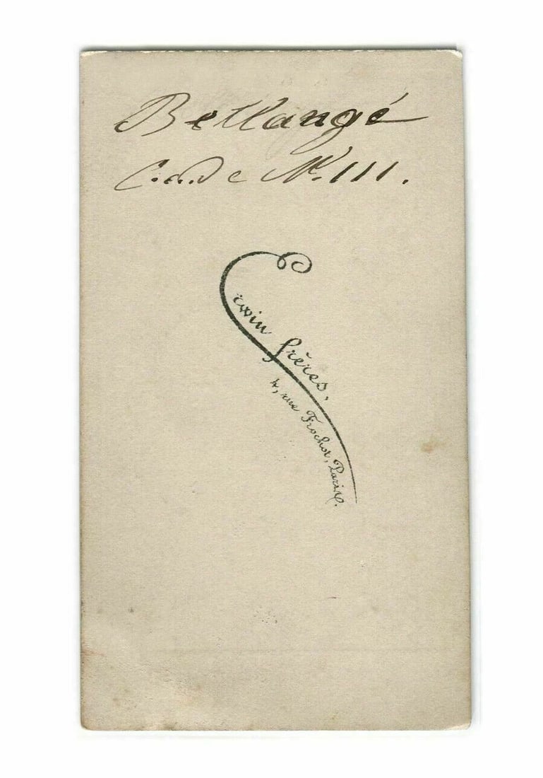 Antique CDV Photo – Marguerite Bellanger Erwin Frères – French Opera Star 1865 - 7