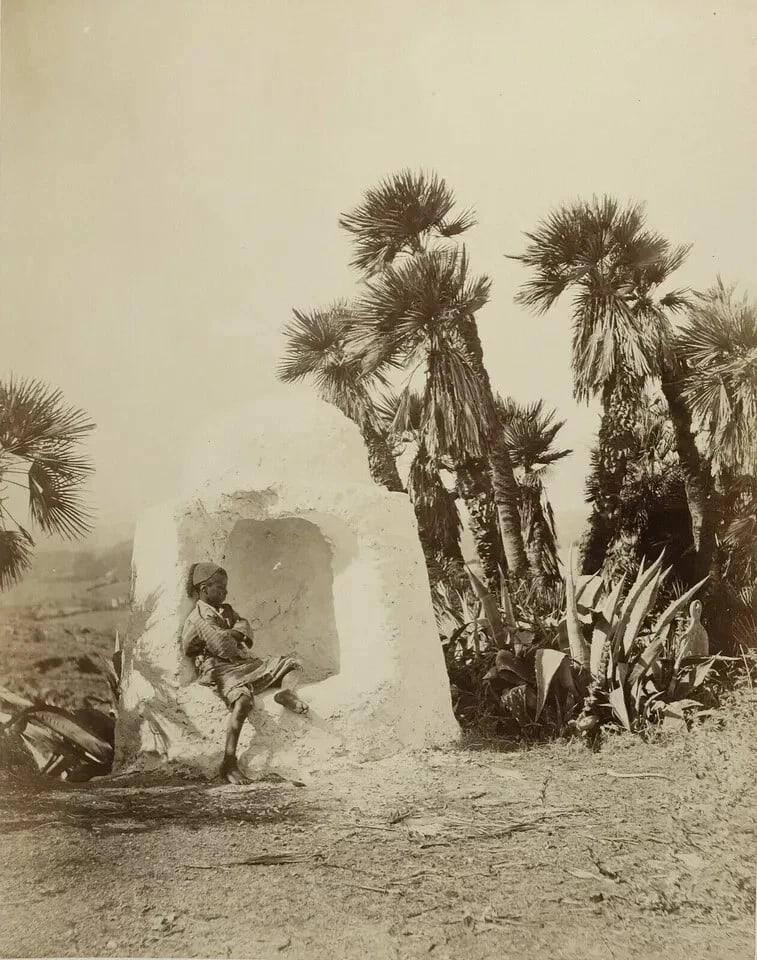 Photograph Paul Marie Famin Boy by a Zouaves Well of Bouzareah Albumen 1880 (1 of 9)