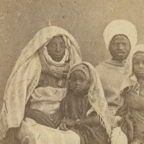 CDV Photo – African Family Portrait – Tunis, Orientalist Photography c.1867 - 4
