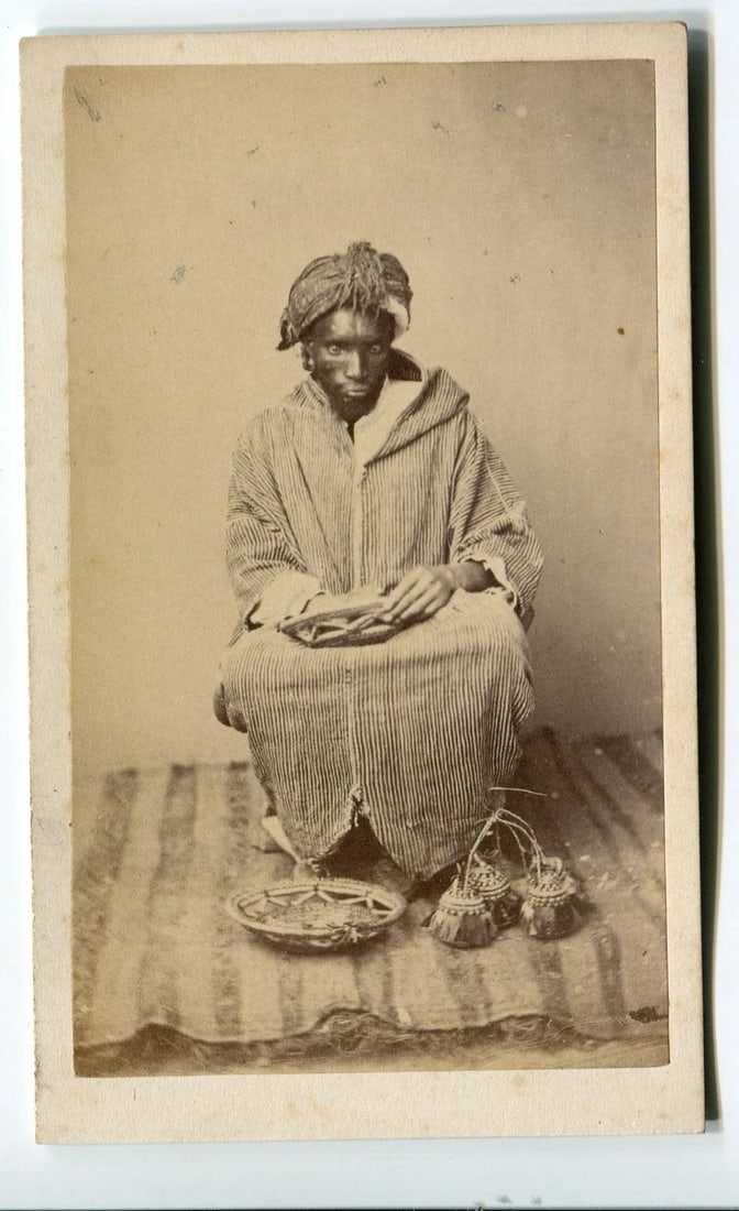 CDV Photo – Man from Mistrat – Orientalist North African Portrait 1870 (1 of 9)