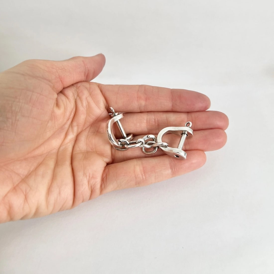 Tiffany & Co. Vintage 1980's Shackle Valet Keychain 925 Sterling Silver 17.61 Gr - 4