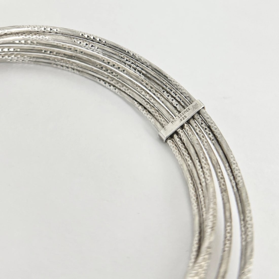 Vintage Stackable Bangle Bracelet Set Sterling Silver, 14.77 Grams - 7