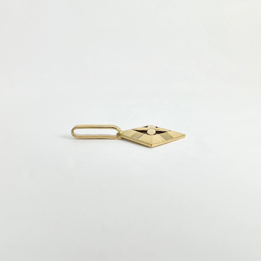 Vintage Drop Star Flower Necklace Pendant 18K Yellow Gold, 5.39 Grams - 5