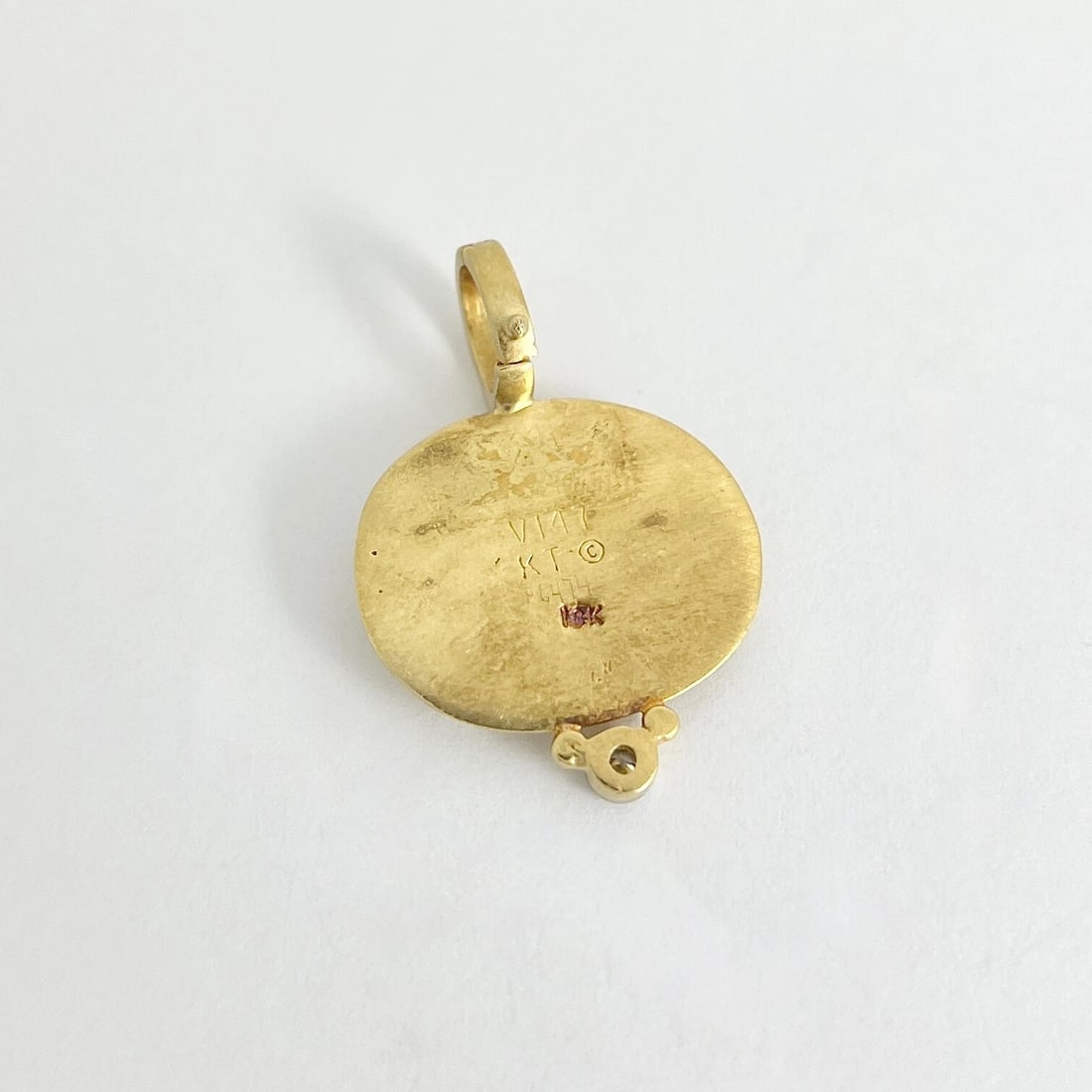 Vintage Roman Soldier Diamond Necklace Pendant 18K Yellow Gold, 5.74 Grams - 8