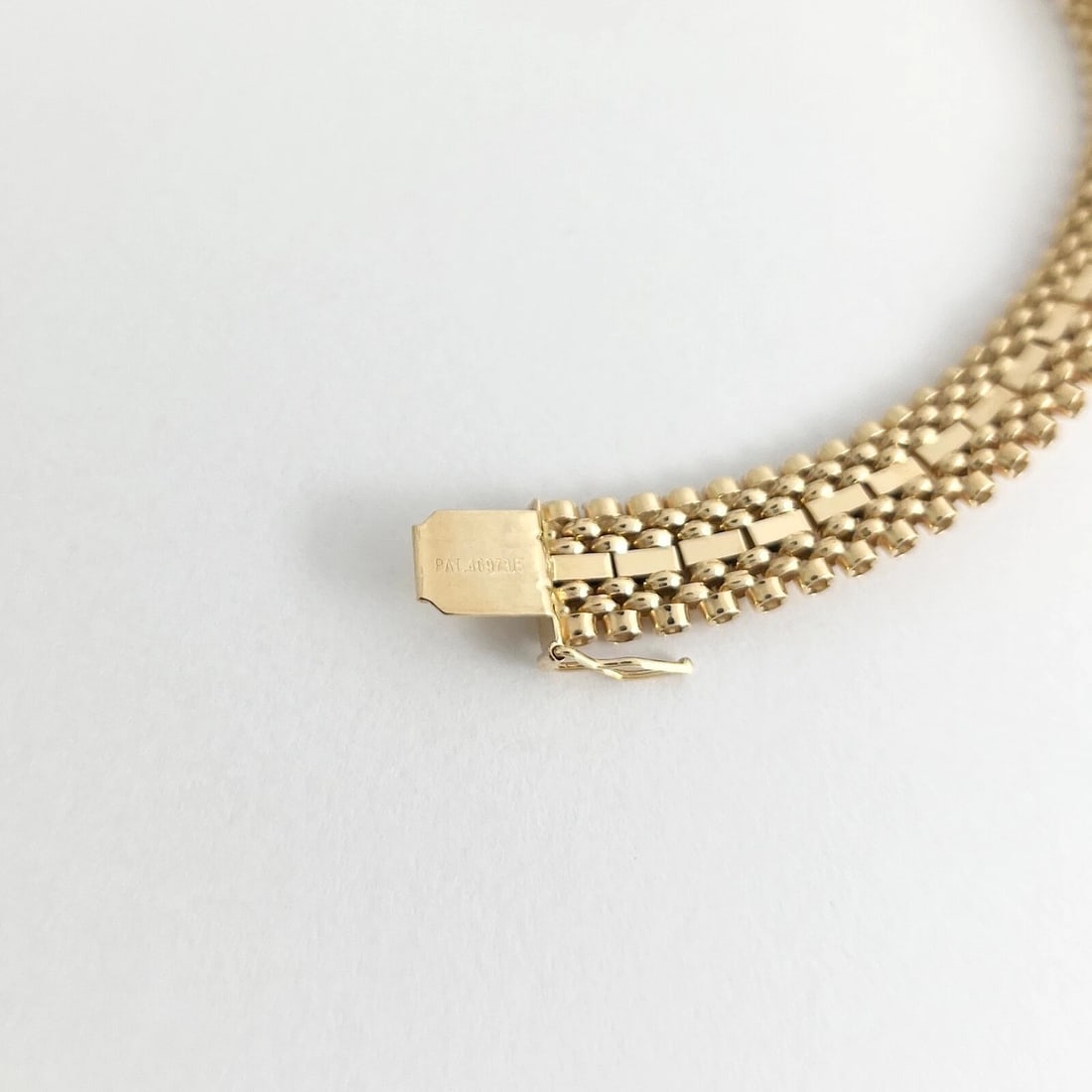 Vintage Diamond Fancy Link Chevron Necklace 14K Yellow Gold 28.50 Gr - 6