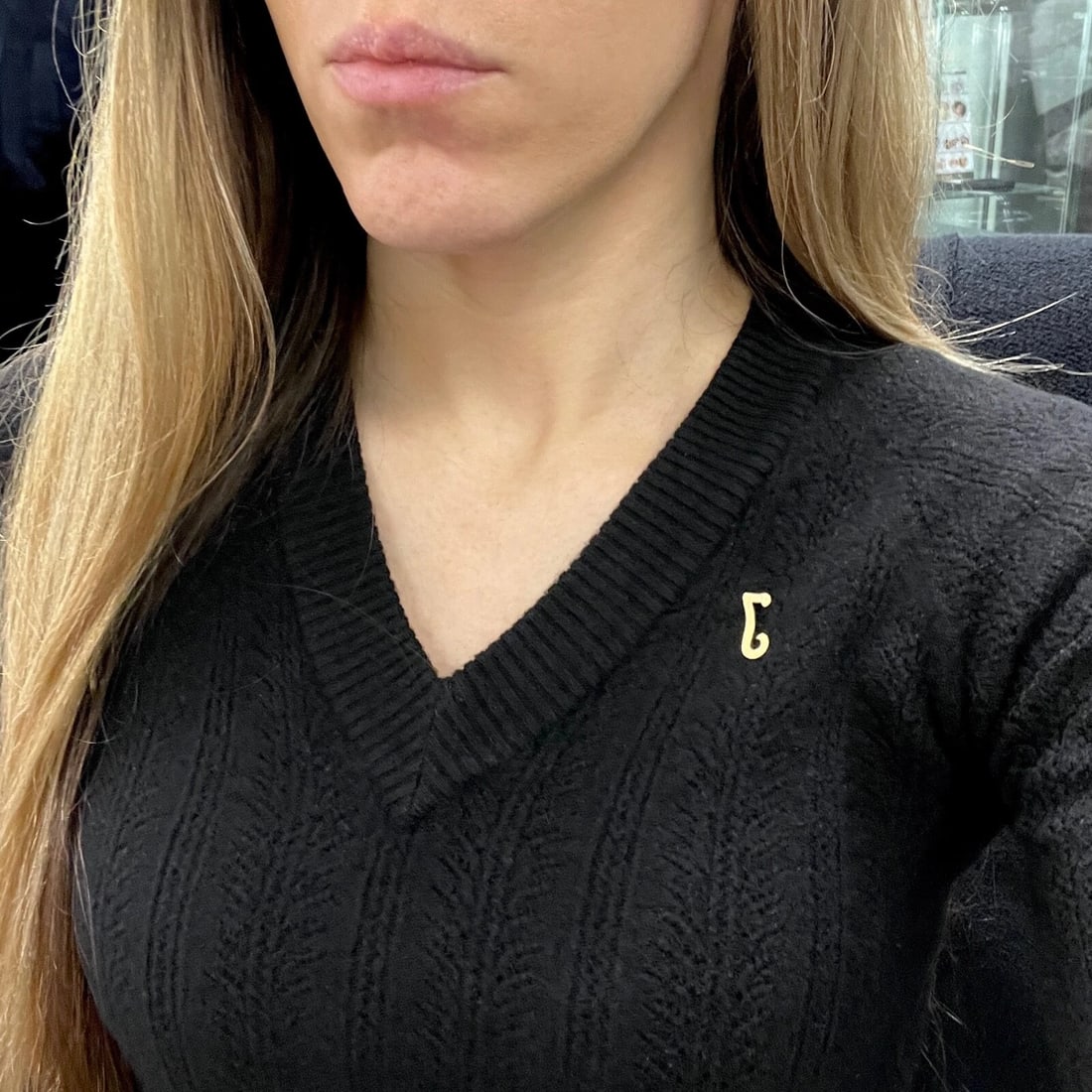 Vintage 1980's Letter T Initial Lapel Stick Pin 14K Yellow Gold, 1.35 Grams - 6