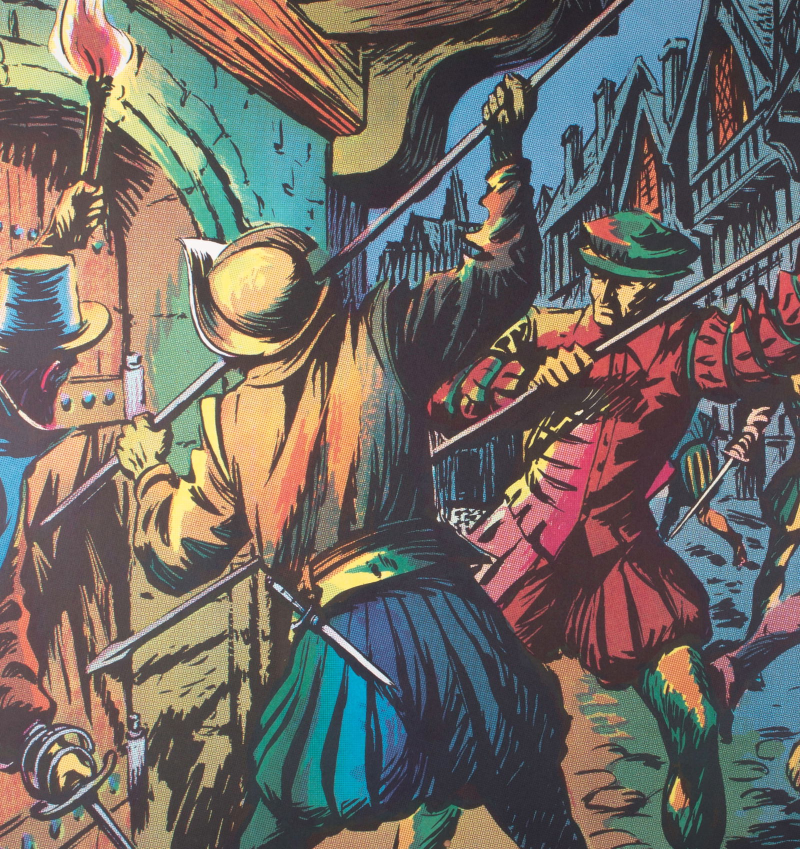 Vintage History french School Poster, Georges Lang 18 and 22 circa 1950 - 2