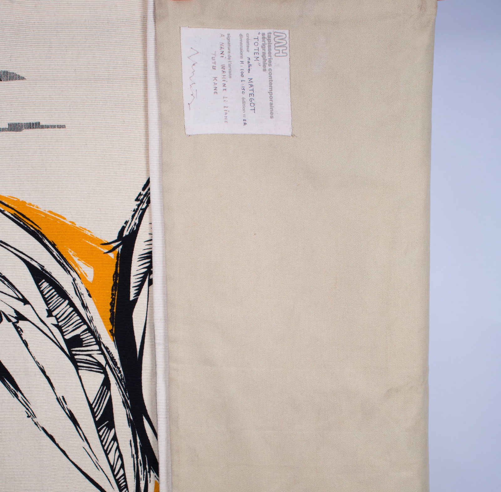 Mathieu Mategot tapestry Robert Four silk screened signed Totem - 4