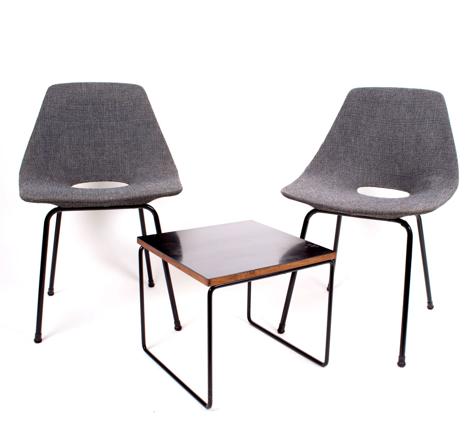 pair of Guariche Amsterdam mid century chair edited by steiner 1954 - 6