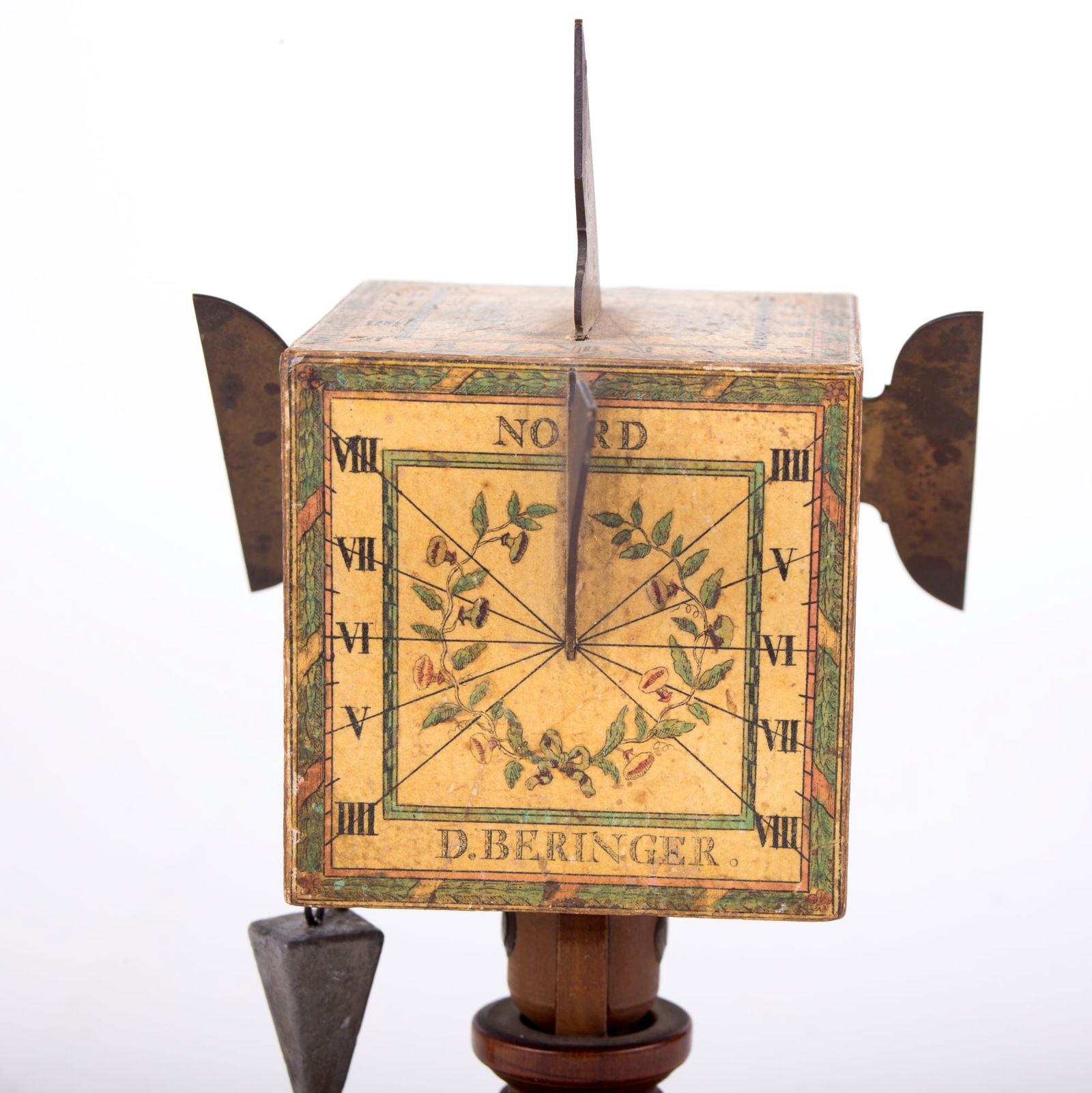 BERINGER CUBIC SUNDIAL polyhedral 18TH . - 6