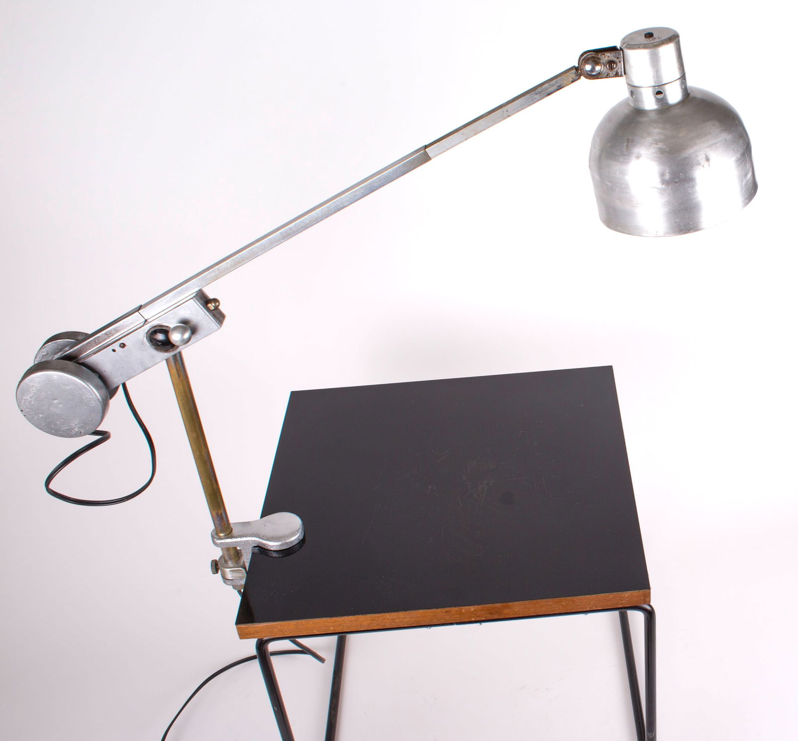 French modernist mid century industrial task lamp Ferdinand Solere - 3