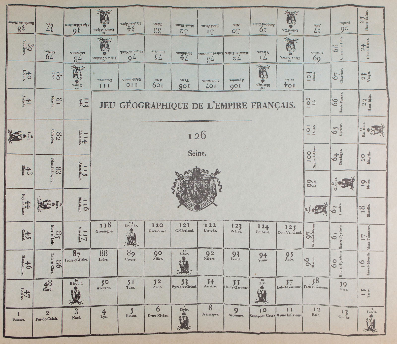 French Jeu de L'oie/ Goose game 1800 French Empire - 2