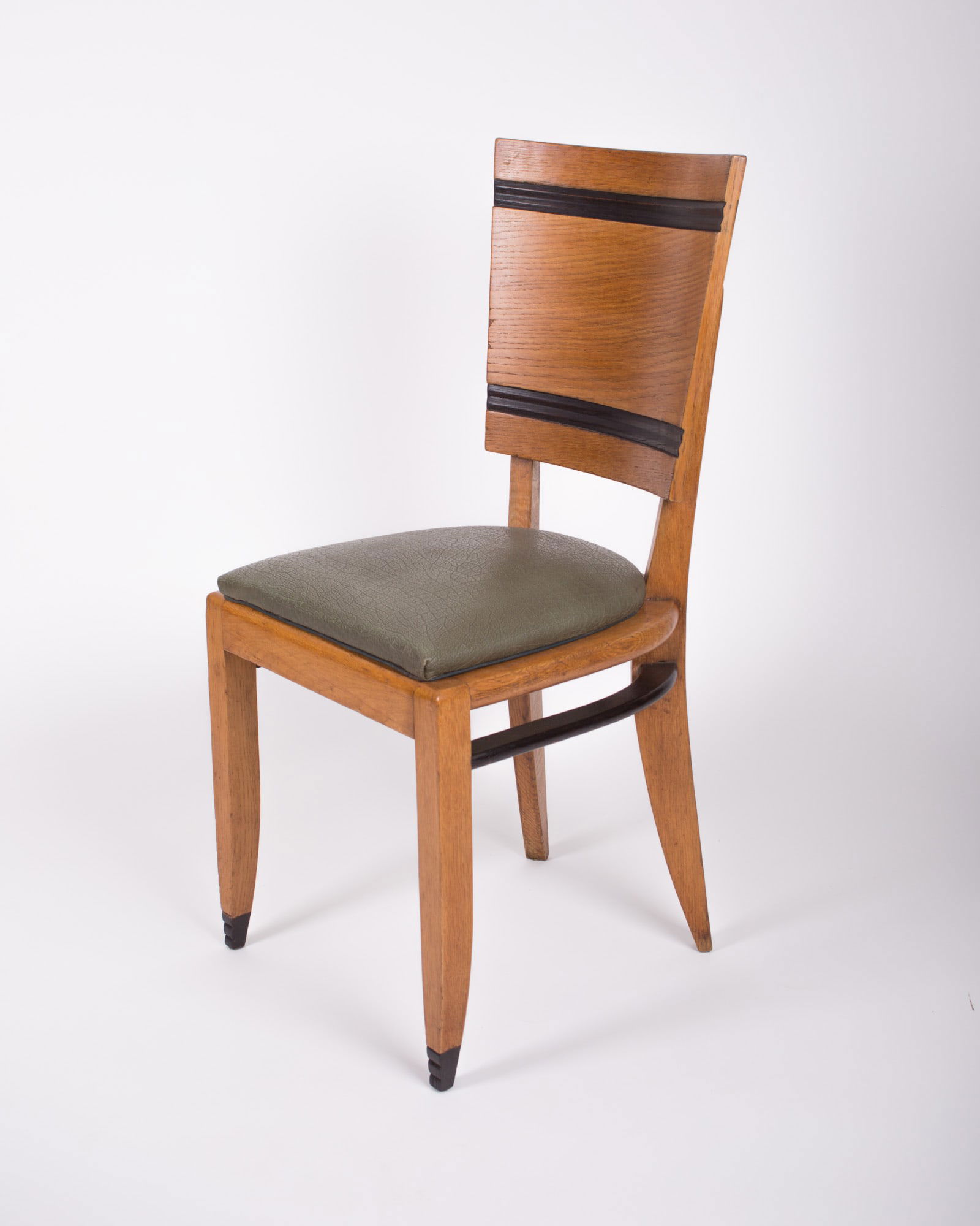 French modernist set of six chairs in the style of Maxime Old (1 of 4)