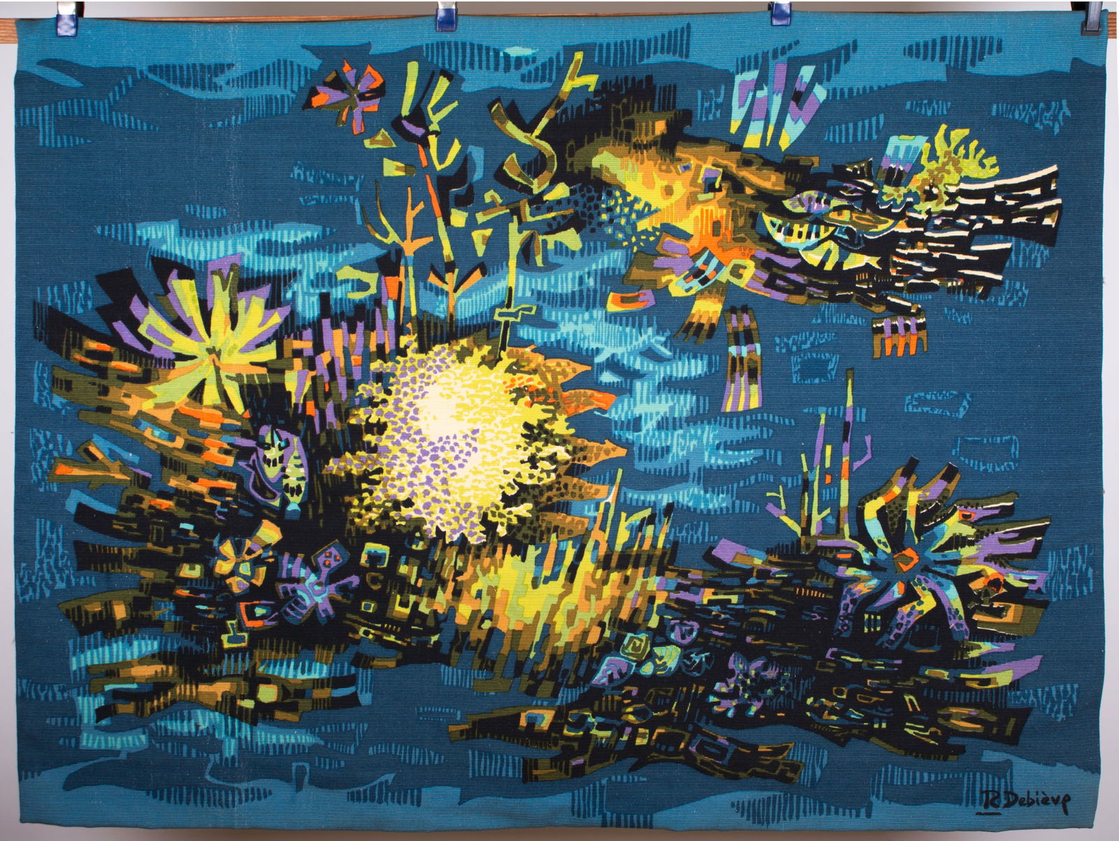 FRENCH TAPESTRY Debieve MODERNIST AUBUSSON seascape - 2