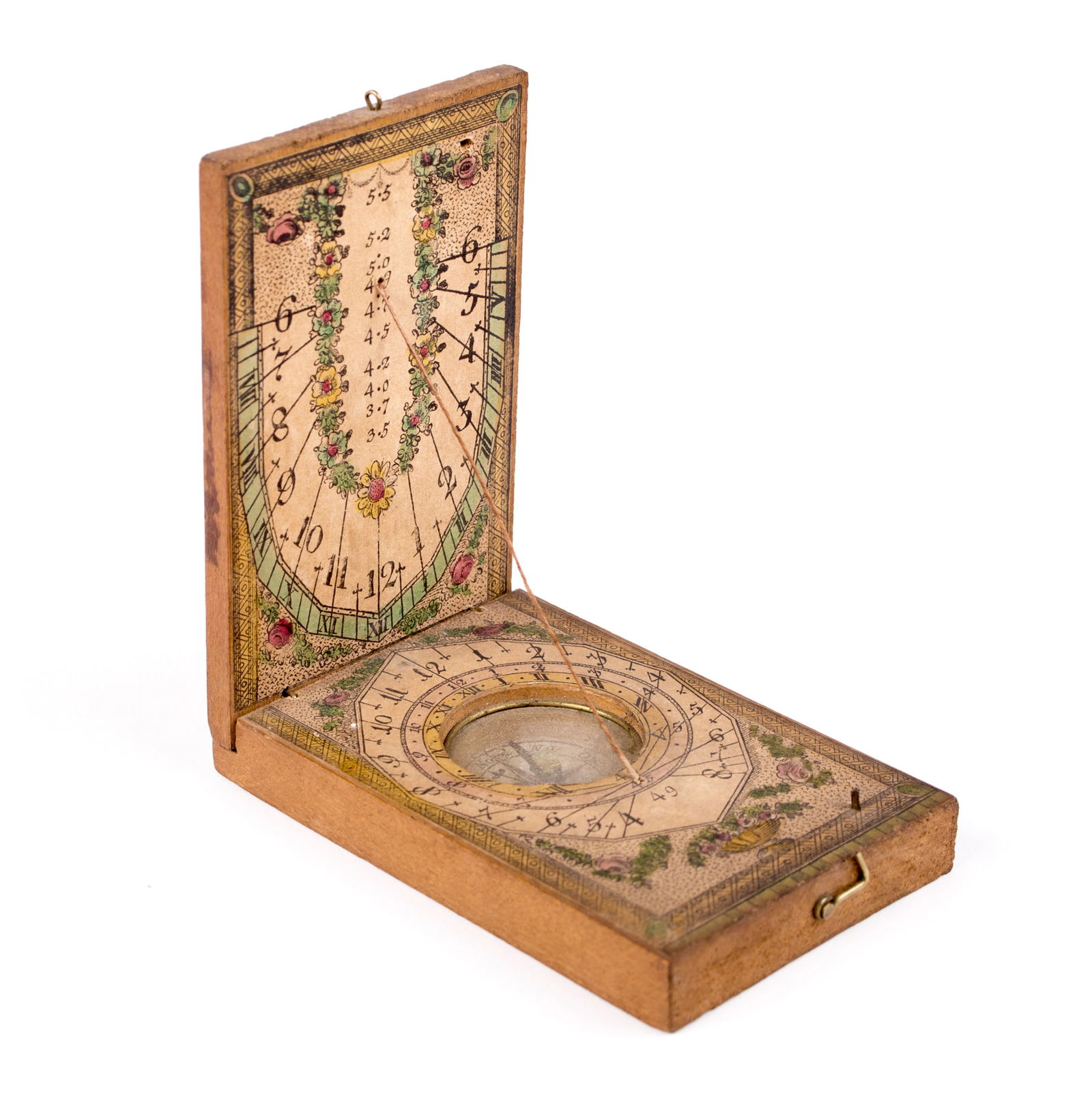 Diptych Sundial & Compass by Beringer 18th . - 4